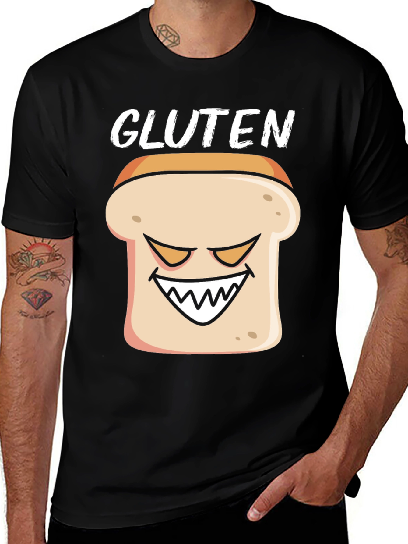 Gluten Evil Bread T-Shirt - Funny Food Tee