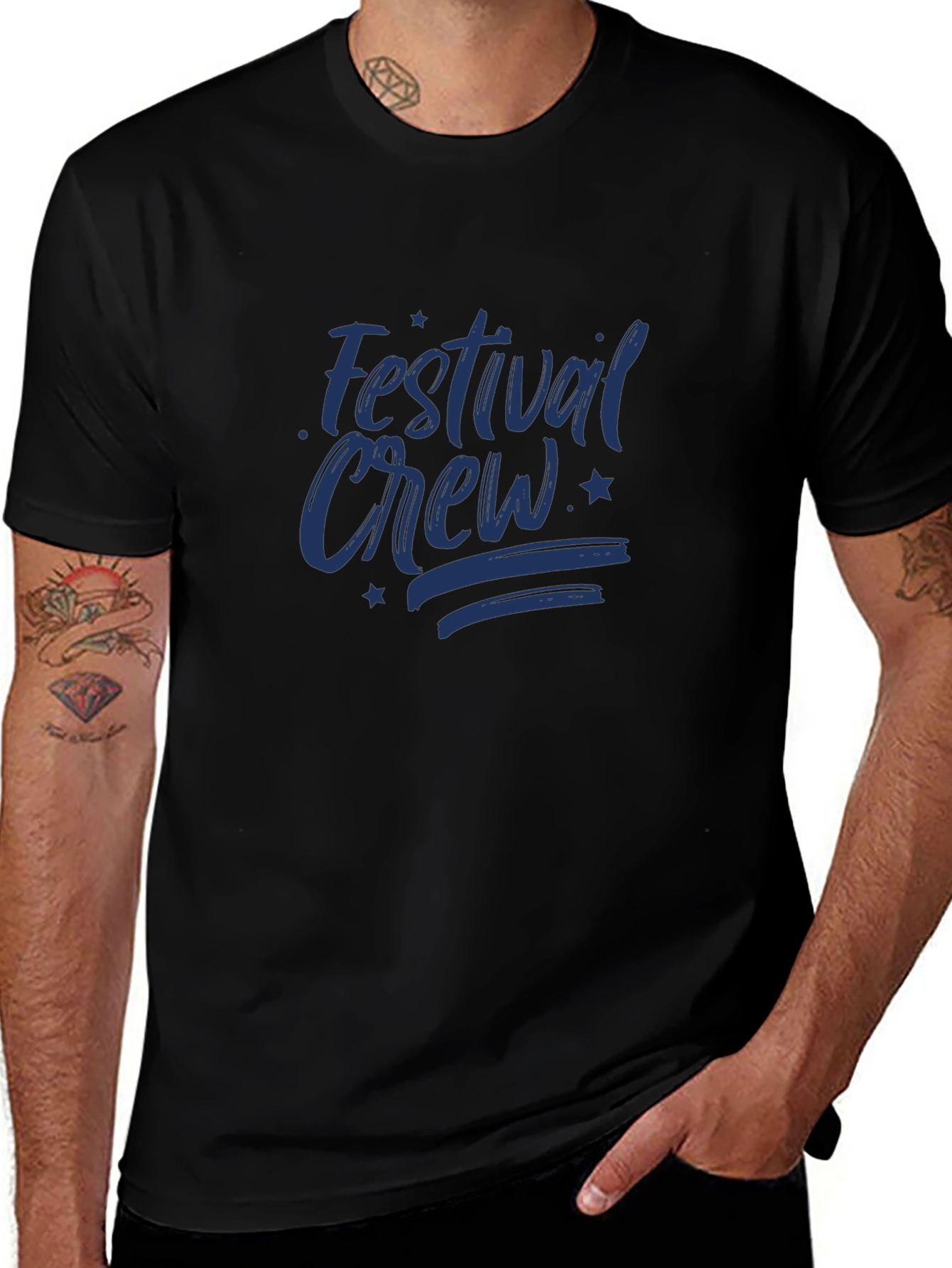 Festival Crew Black Graphic Tee