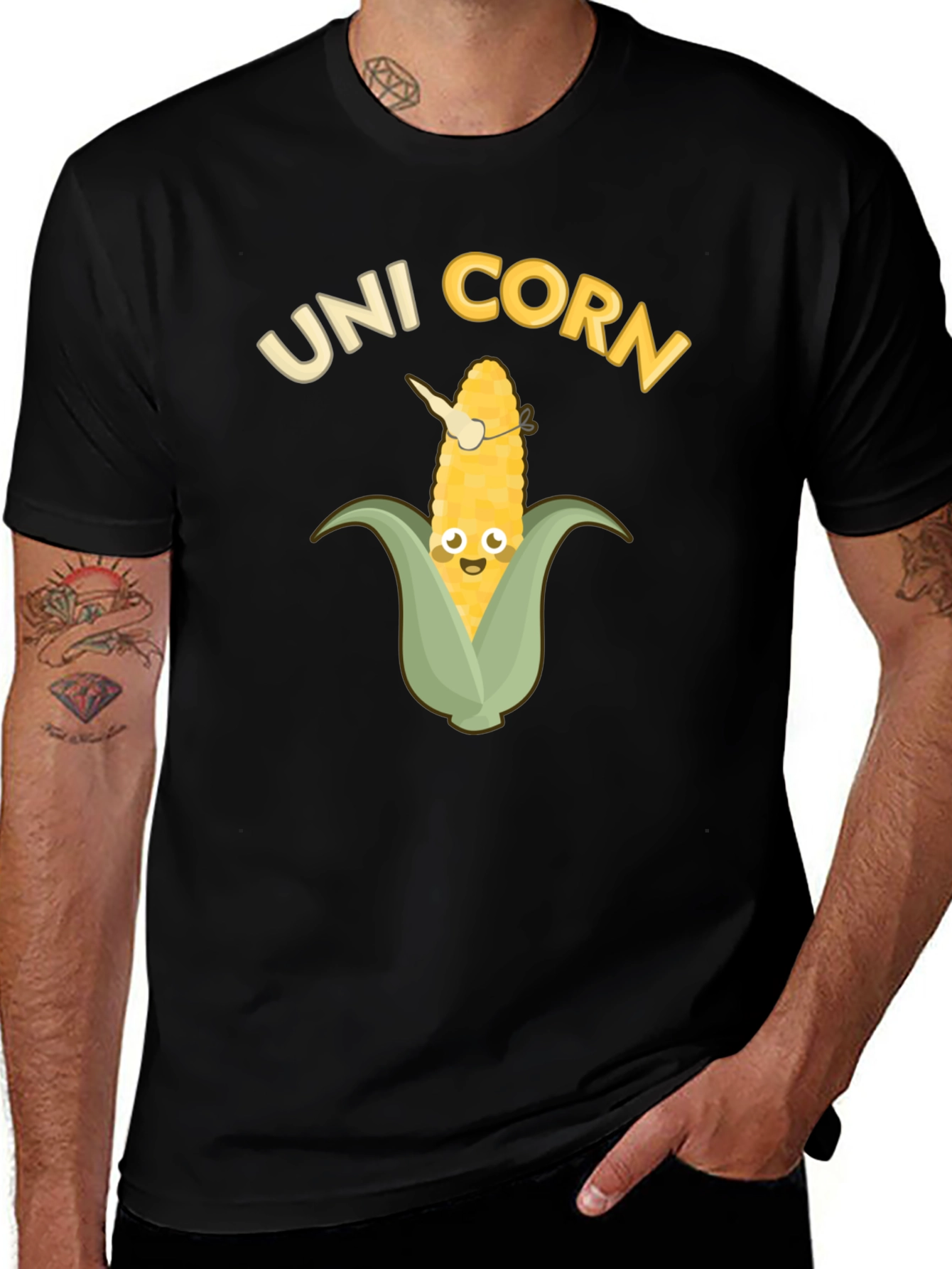 Variant 7 of Unicorn Corn Black T-Shirt