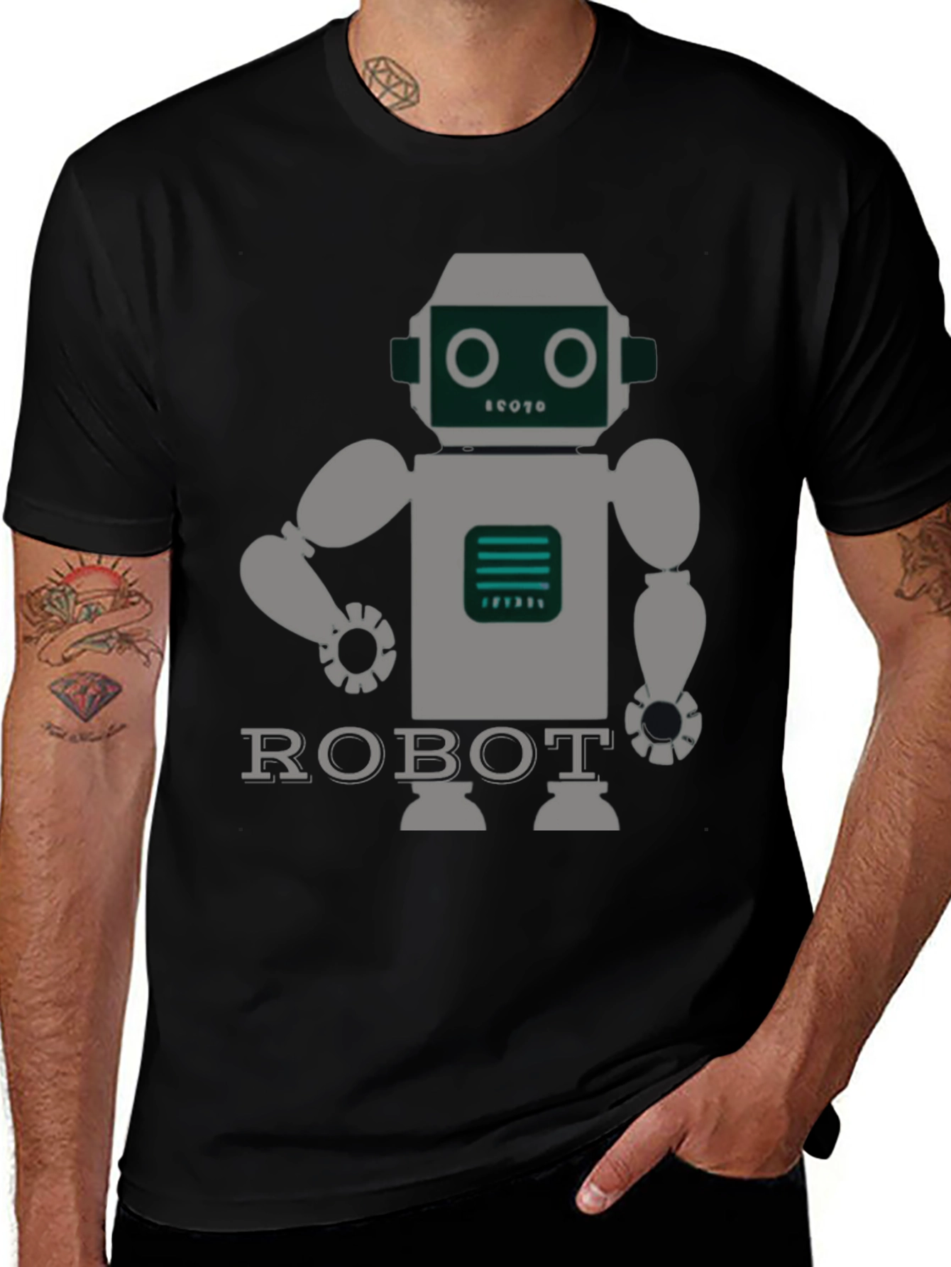 Variant 16 of Robot Graphic T-Shirt - Fun & Unique Design