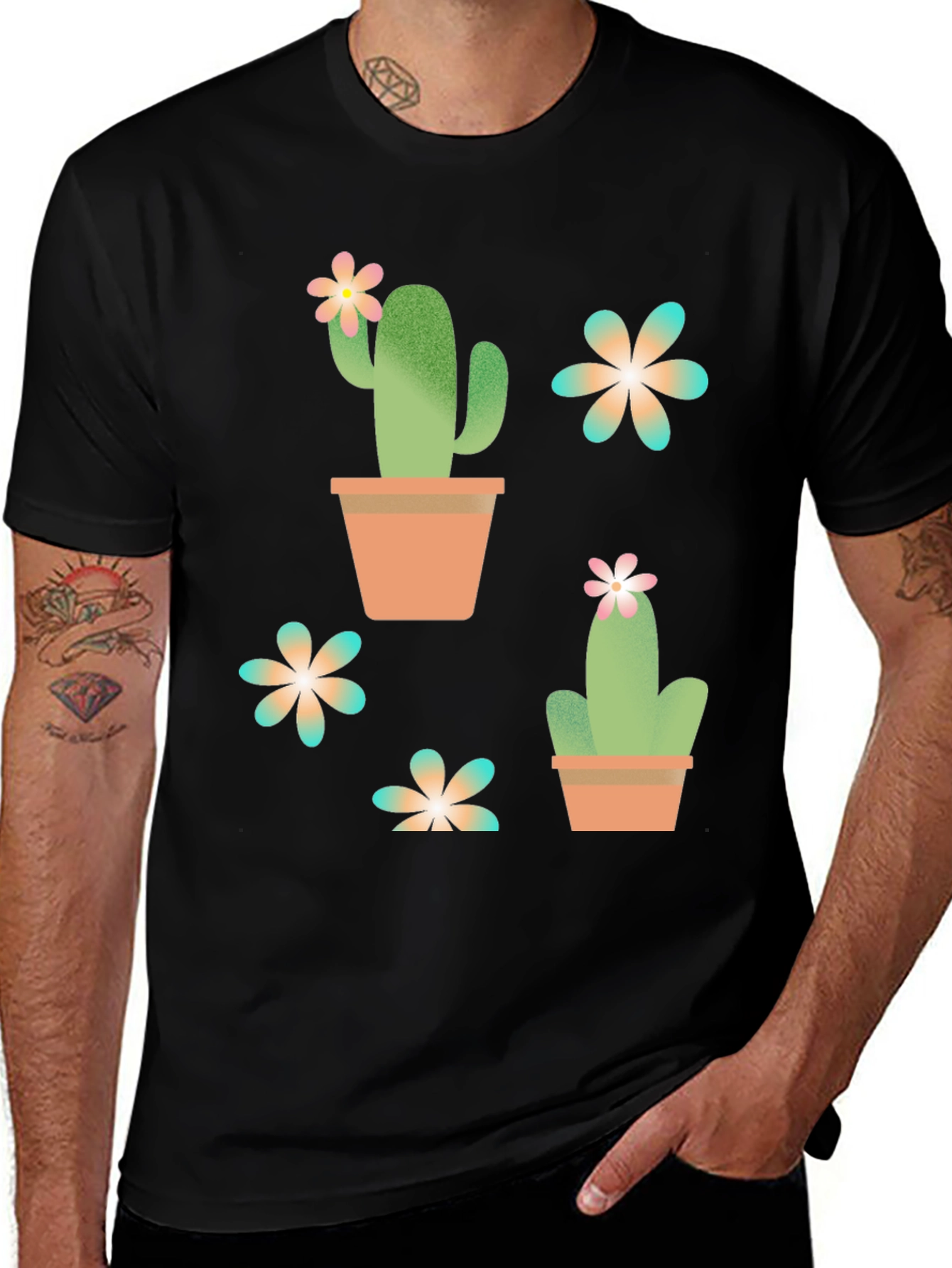Variant 4 of Cactus Flower Graphic Tee