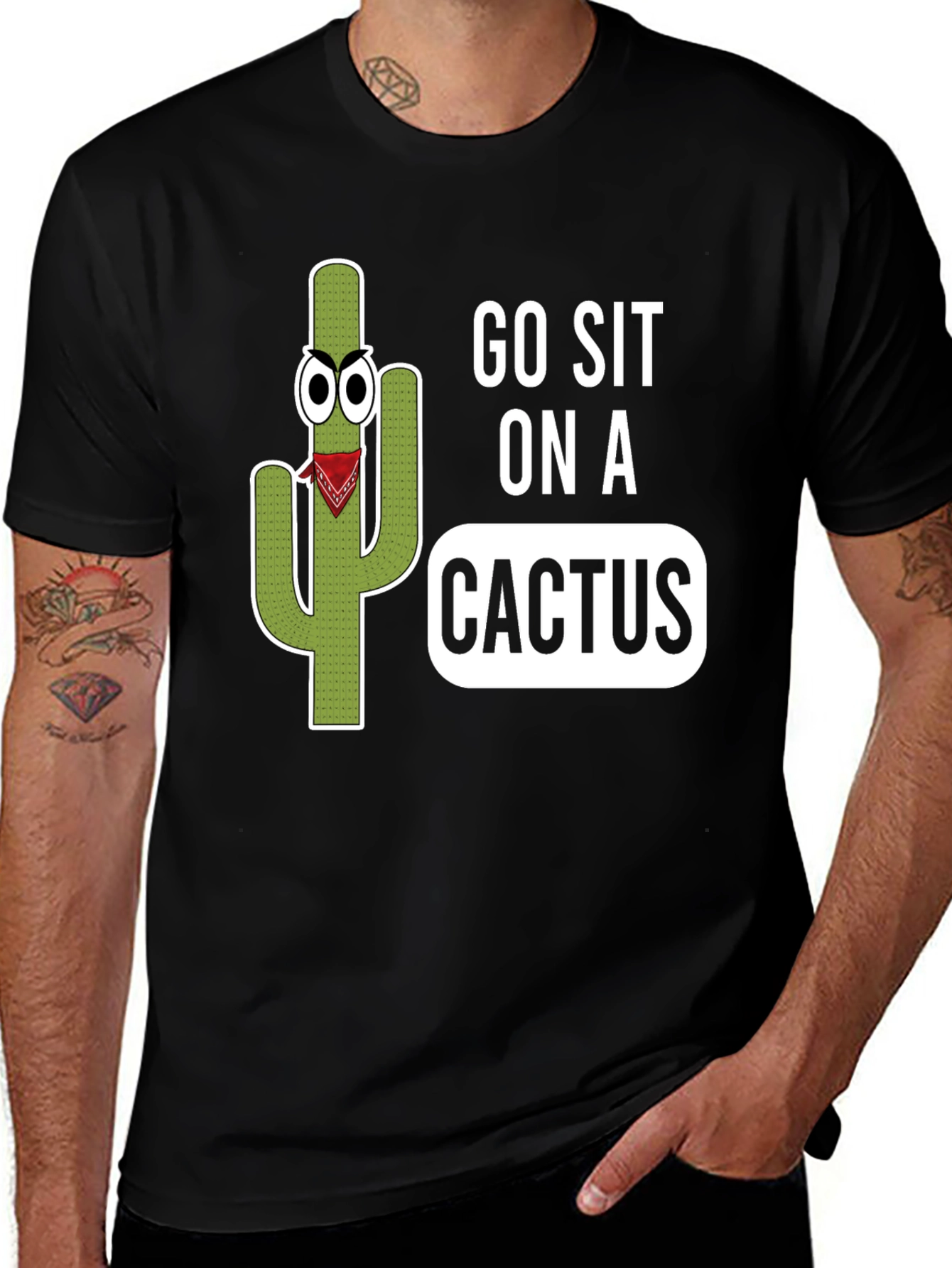 Variant 16 of Go Sit On A Cactus Funny Graphic Tee