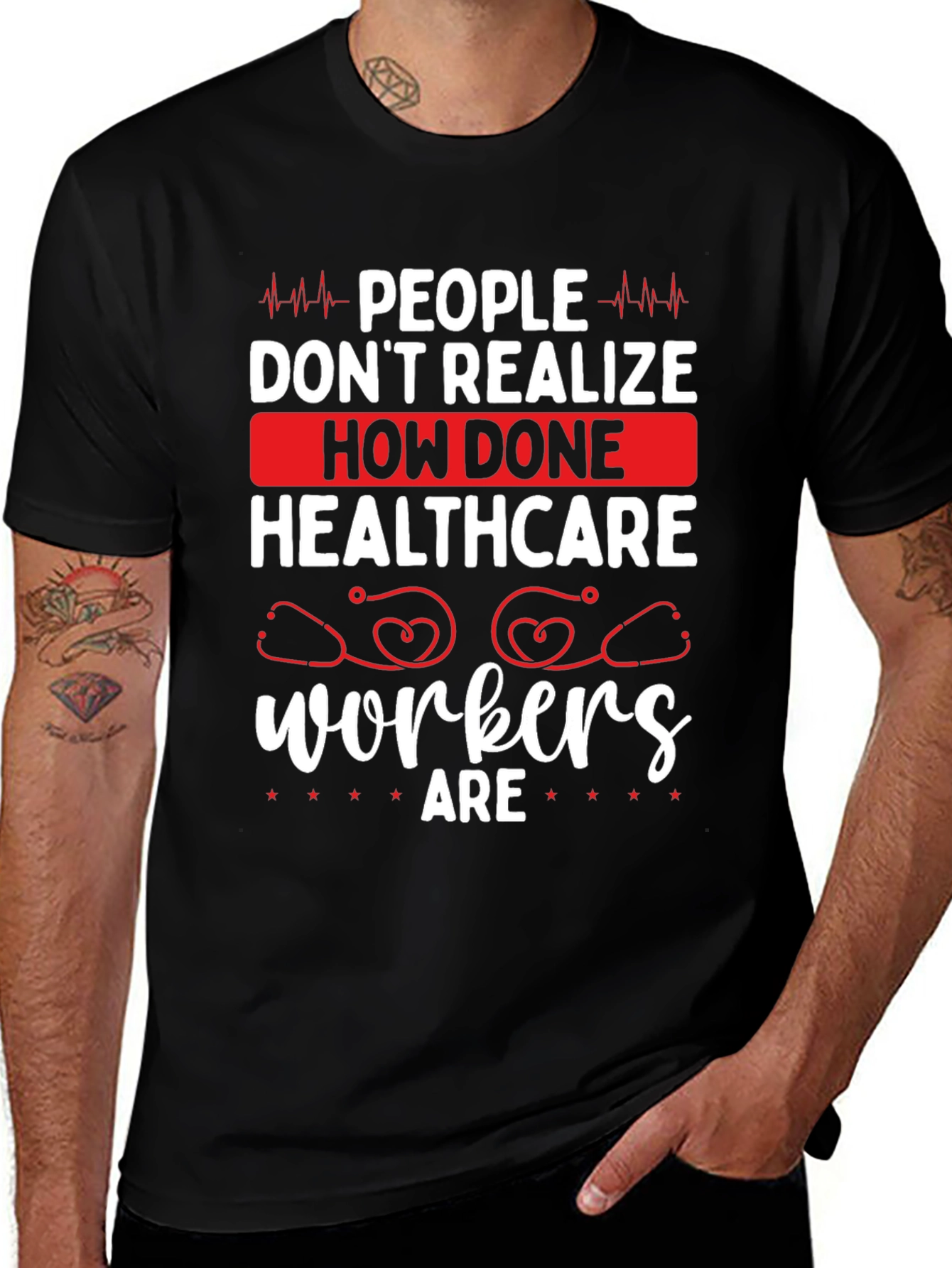Variant 29 of Healthcare Workers Tee - How Done Are