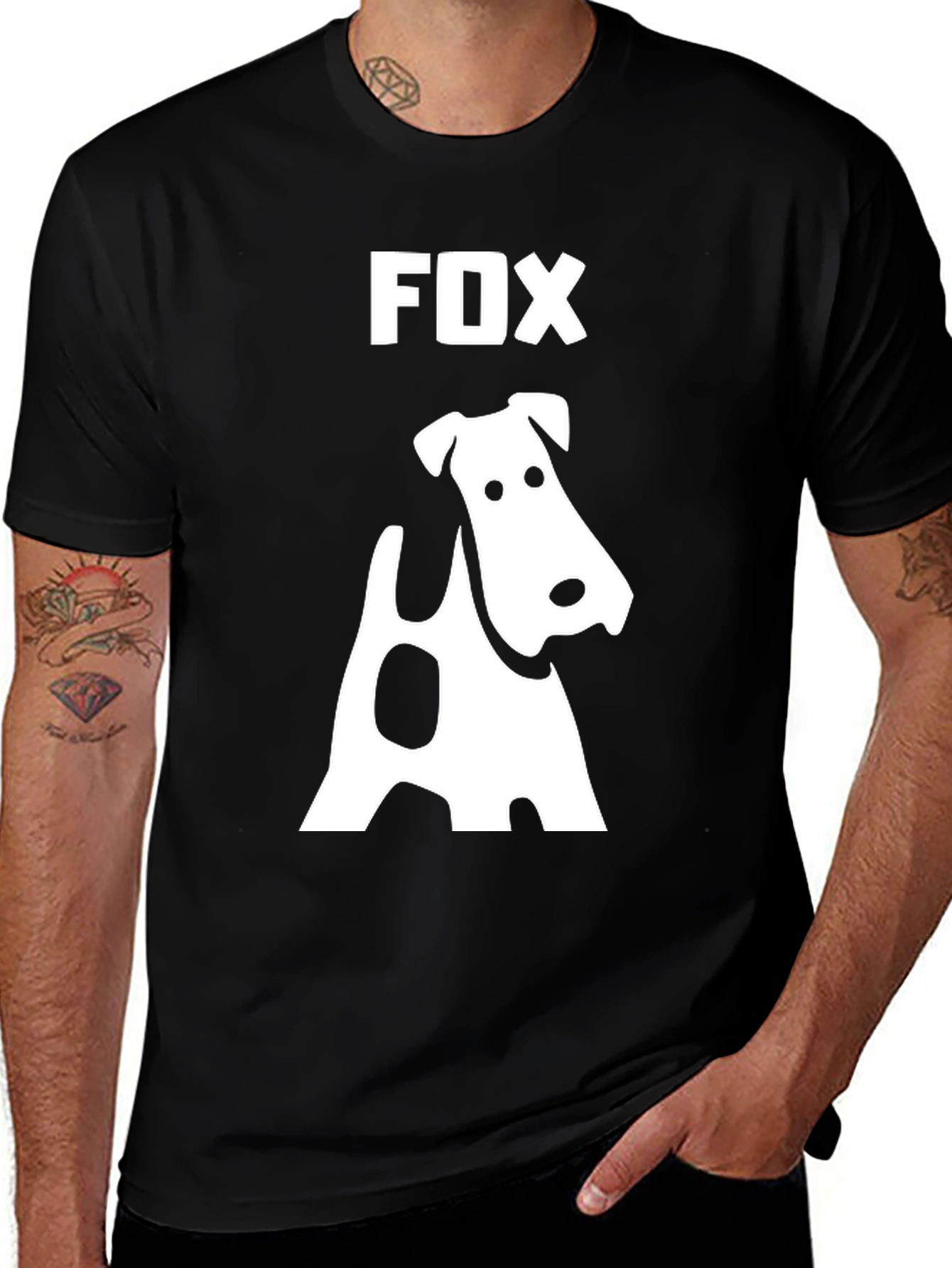 Variant 29 of Fox Terrier Graphic T-Shirt - Stylish Dog Lover Tee