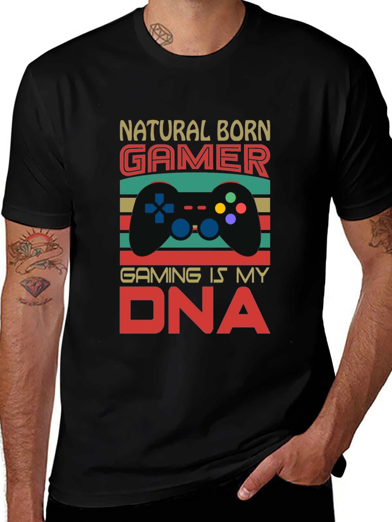 Variant 22 of Natural Born Gamer DNA T-Shirt