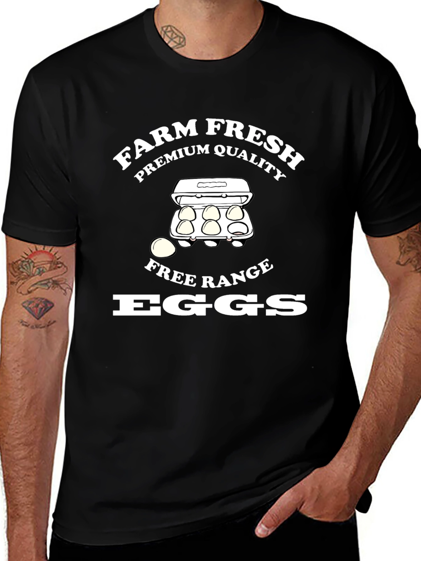 Farm Fresh Eggs T-Shirt - Premium Quality, Free Range!