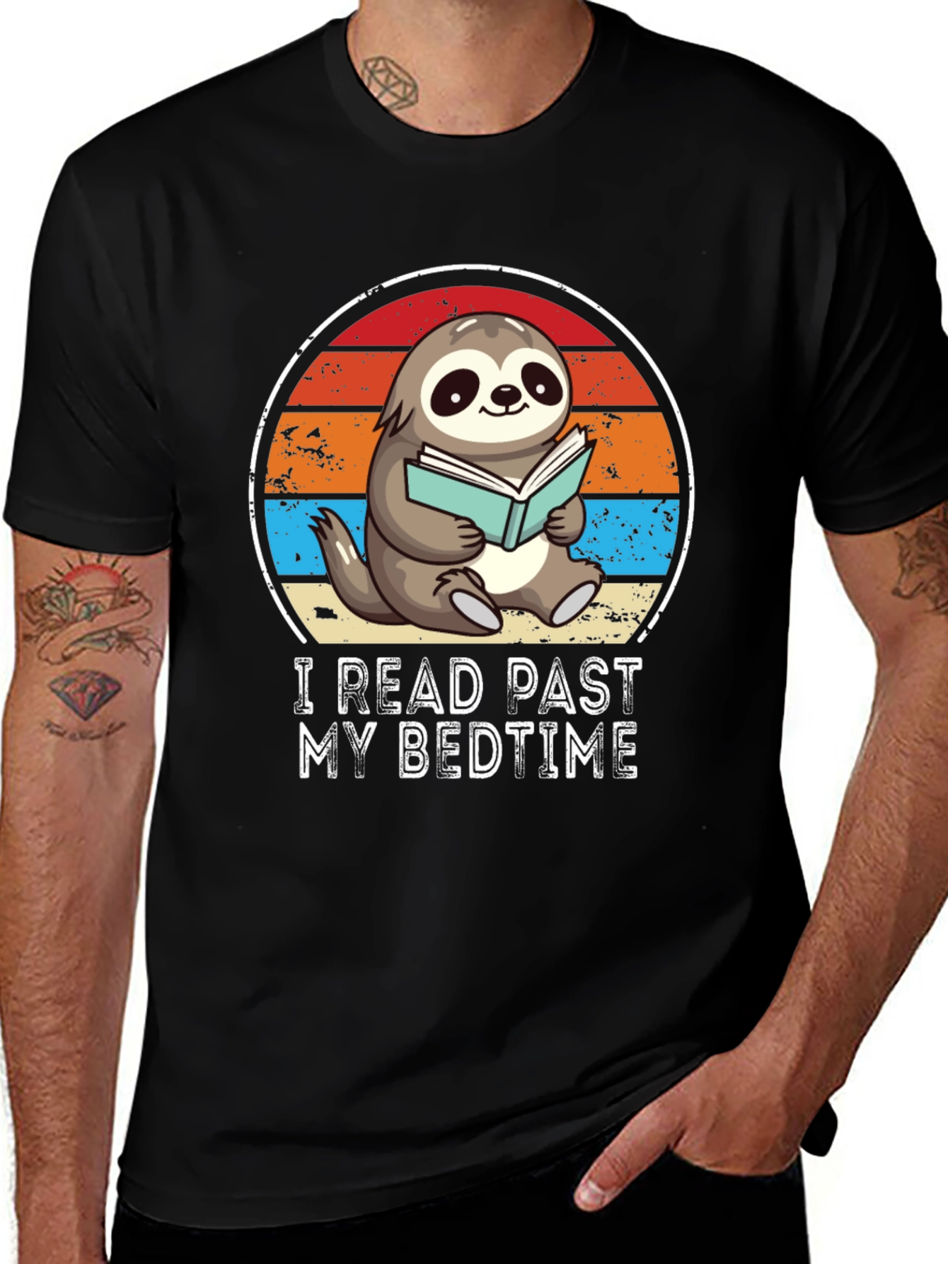 Variant 16 of I Read Past My Bedtime Sloth T-Shirt
