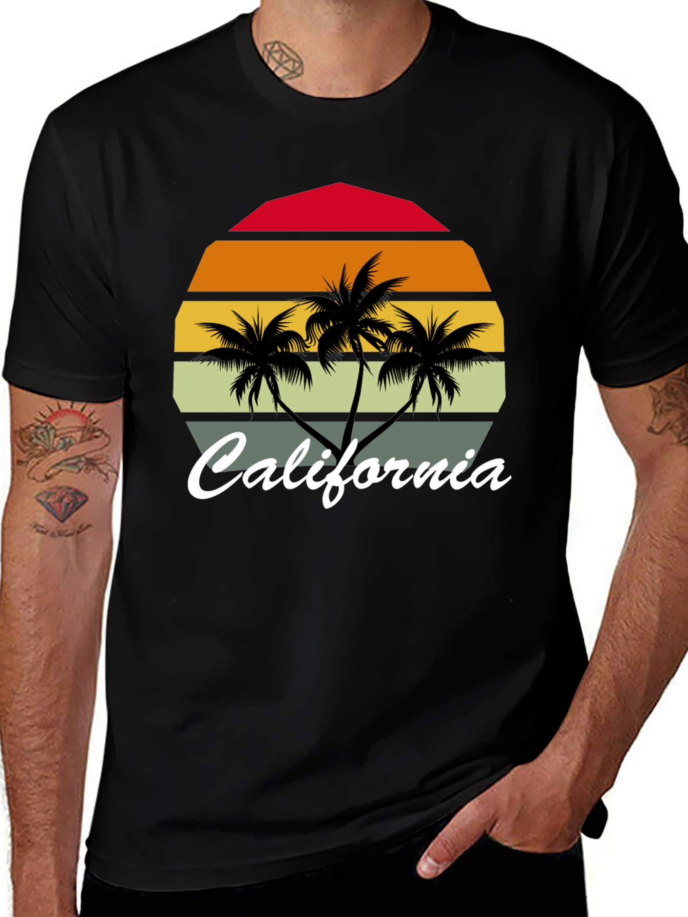 Variant 7 of California Palm Tree Graphic Tee