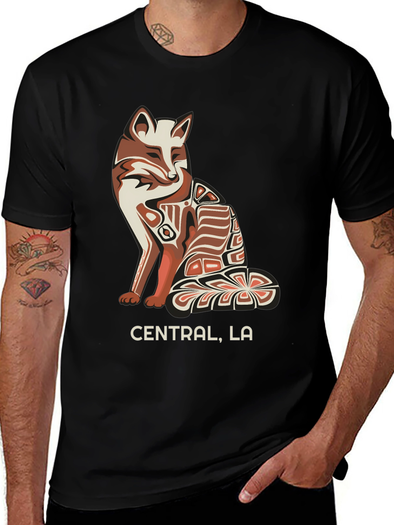 Variant 7 of Central, LA Fox Graphic Tee - Stylish Urban T-Shirt