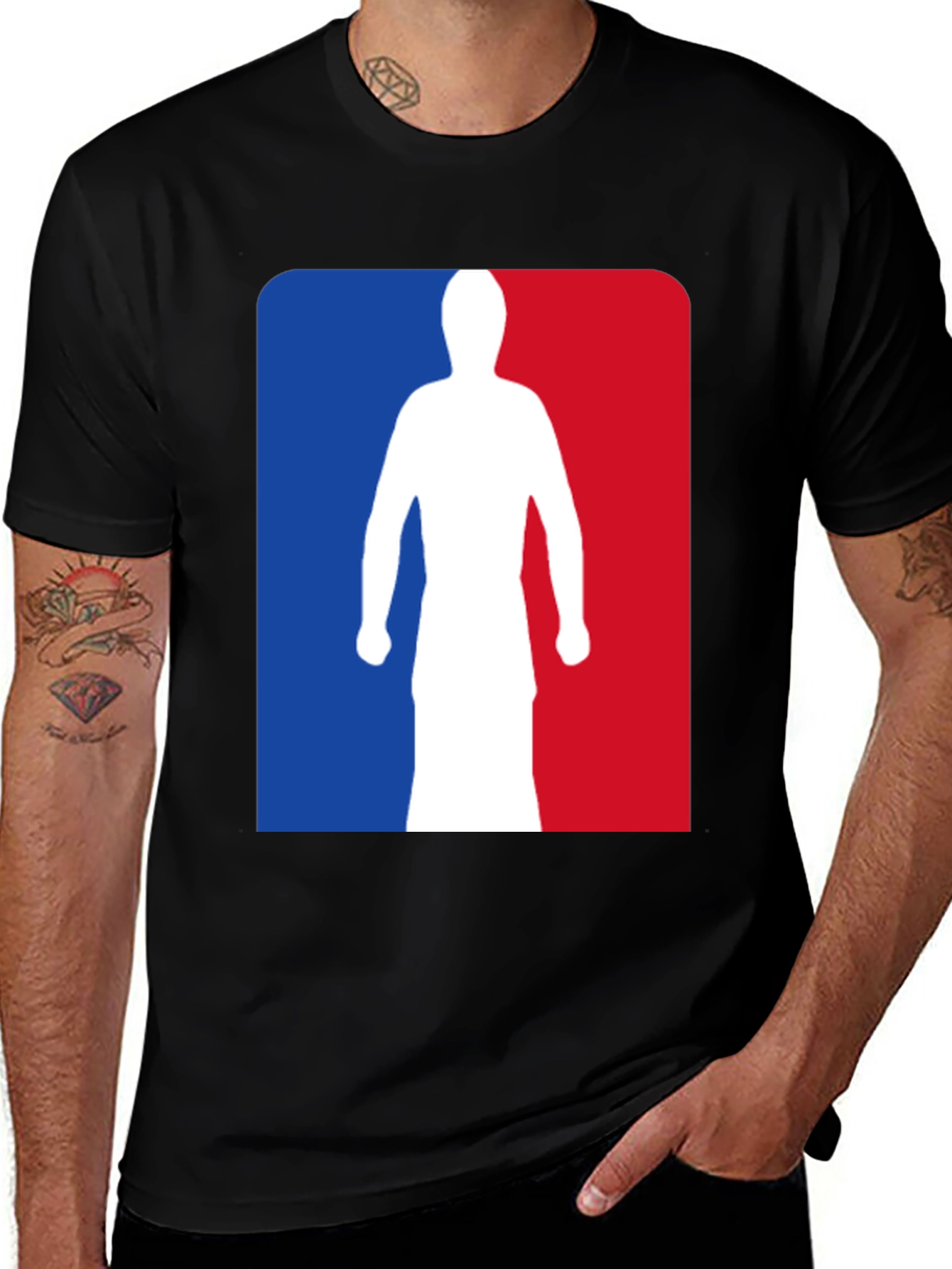 Variant 20 of NBA Logo Silhouette Graphic Tee - Black