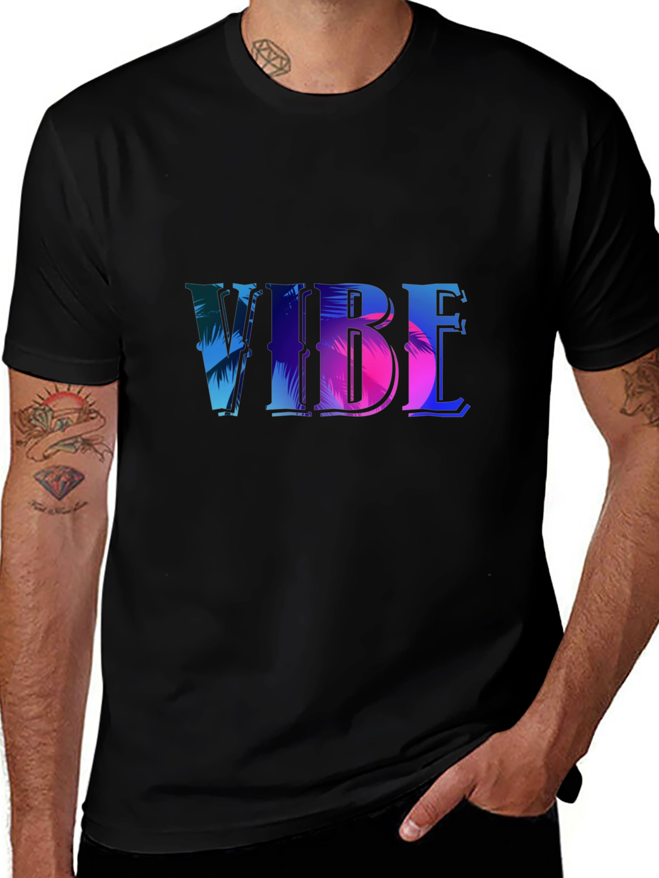 Vibe Graphic Print T-Shirt - Stylish Summer Tee