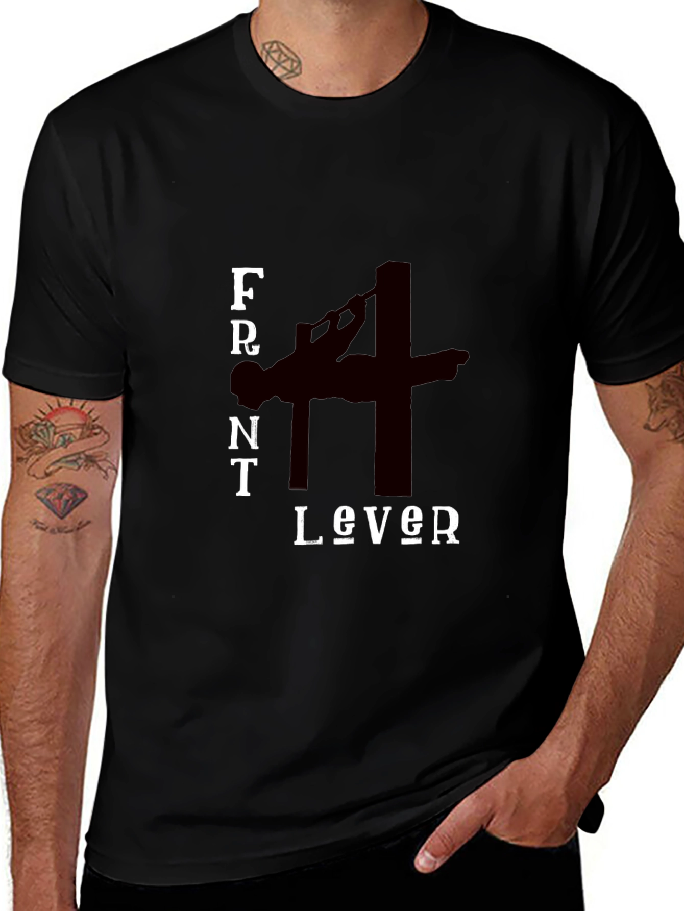 Front Lever T-Shirt: Fitness Apparel for Gym Workouts