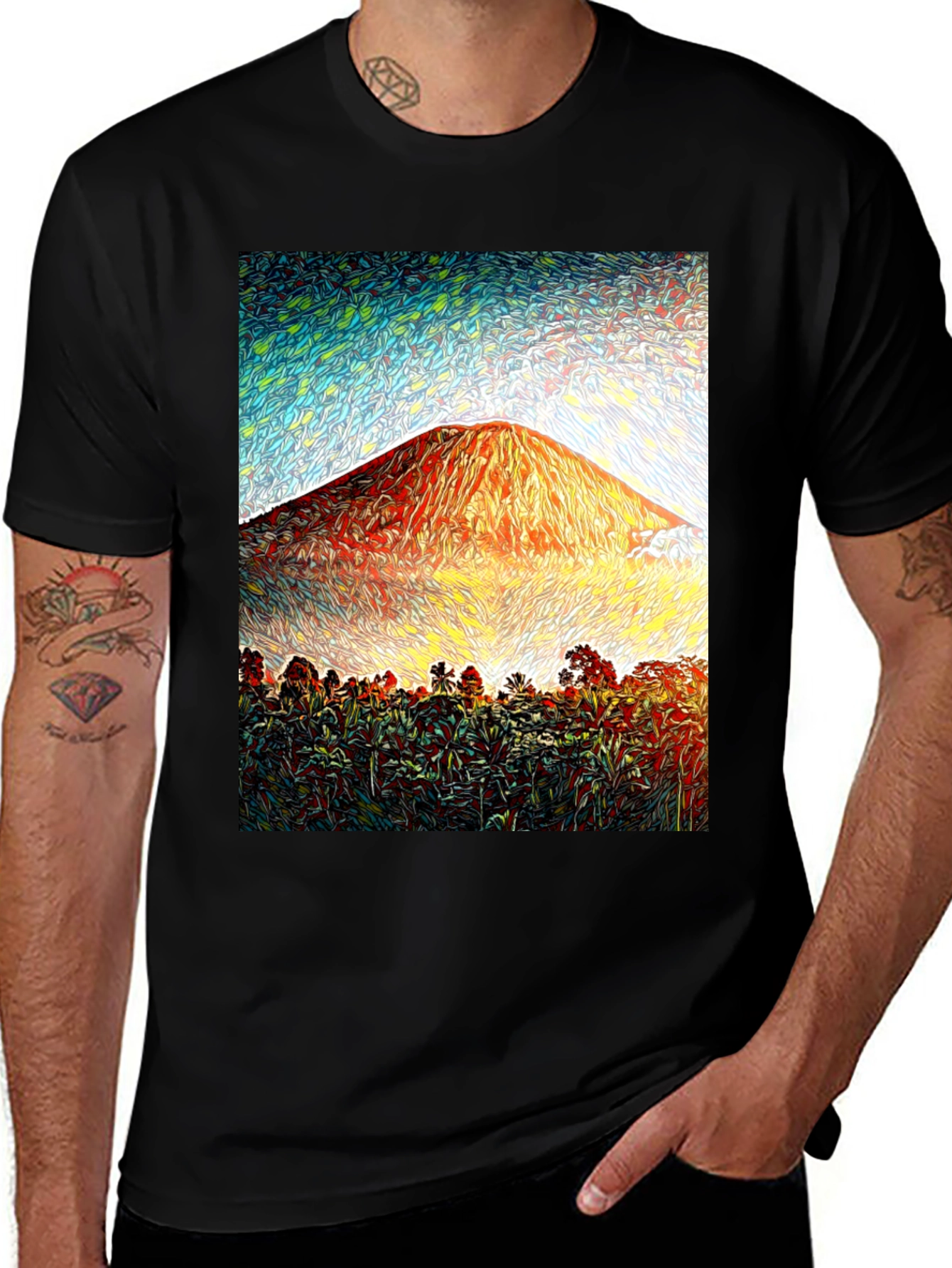 Variant 5 of Tropical Mountain Graphic Tee