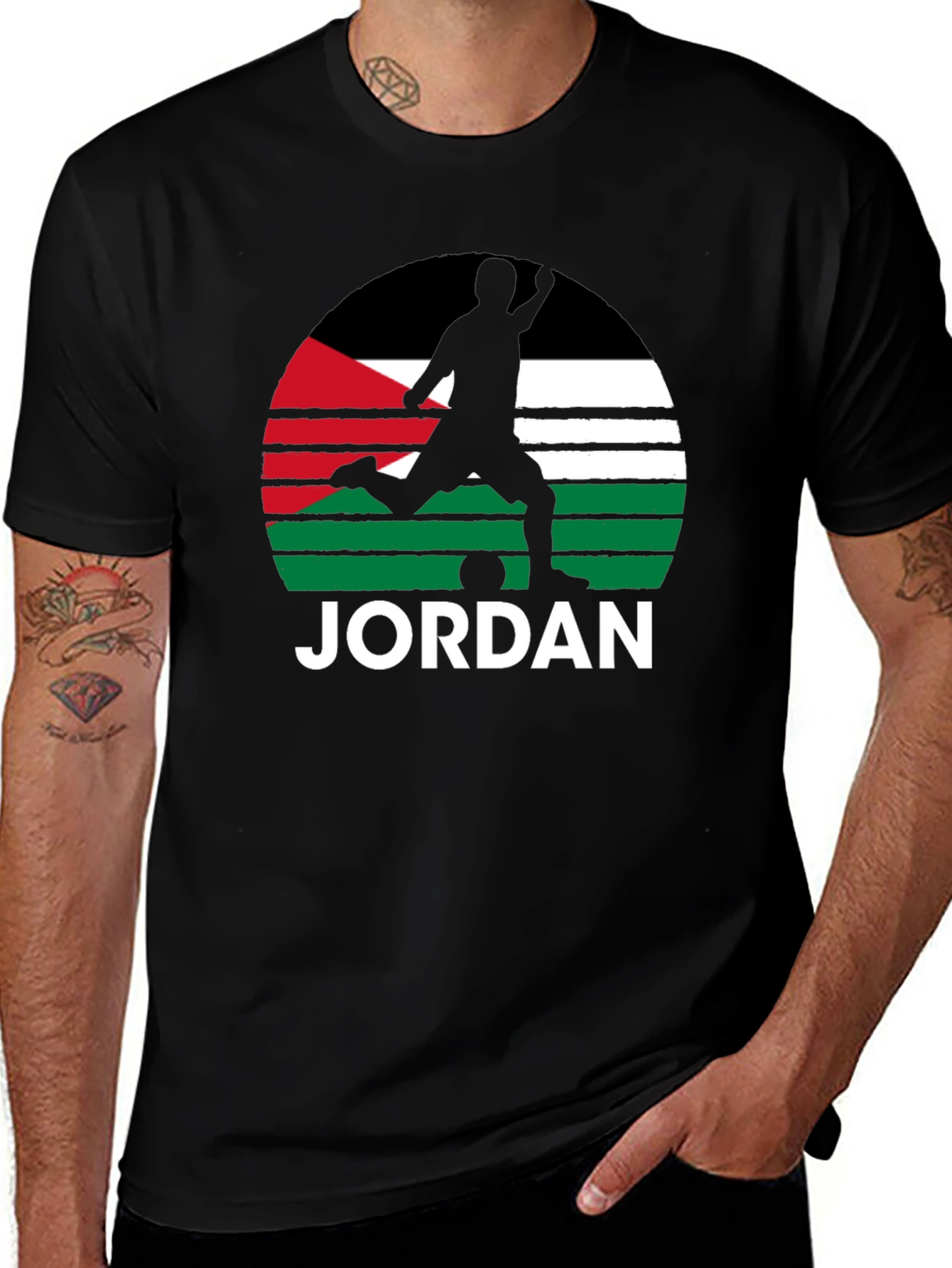 Jordan Soccer Flag Graphic Tee - Black