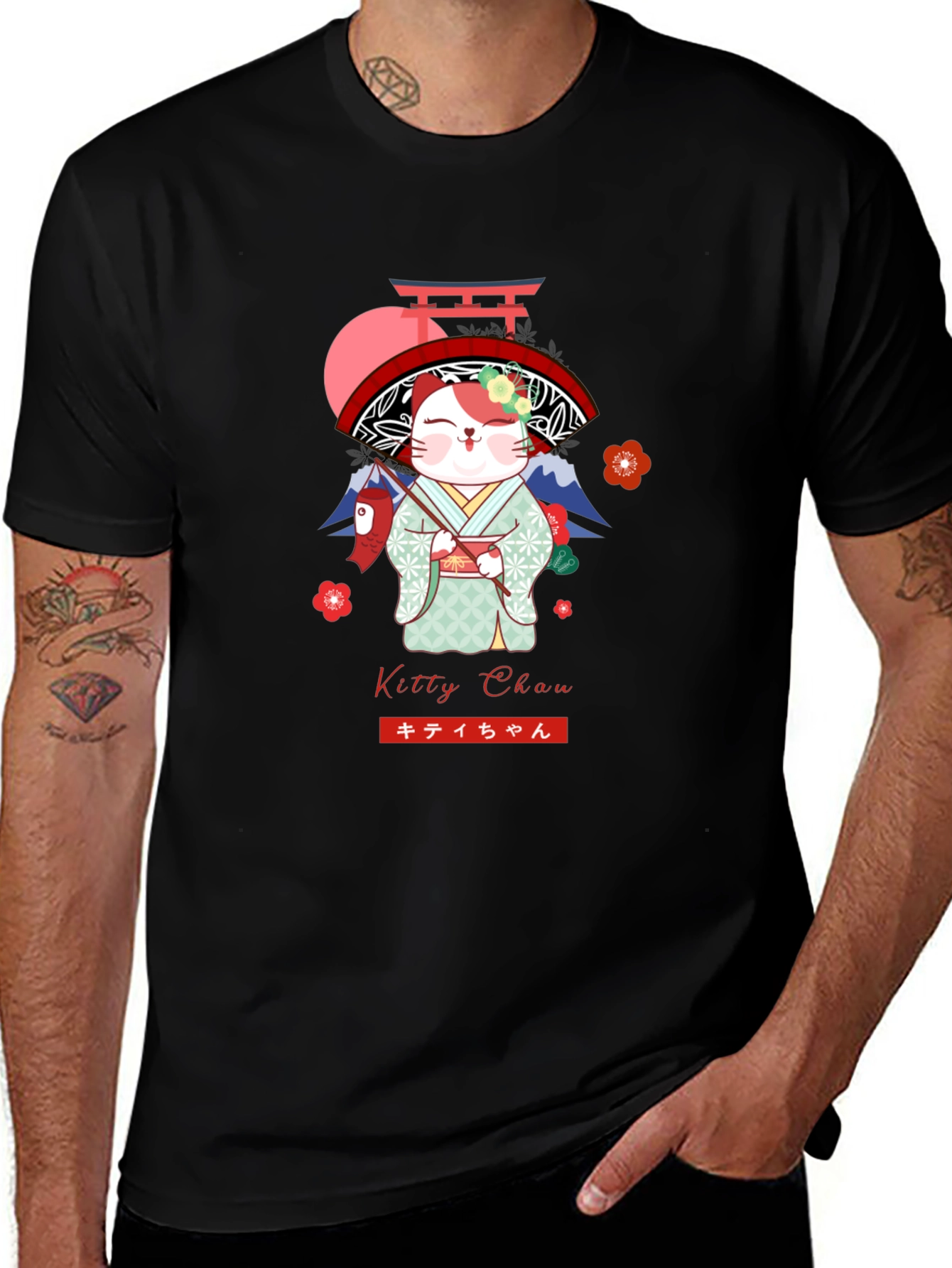 Variant 2 of Kitty Chan Japanese Graphic Tee