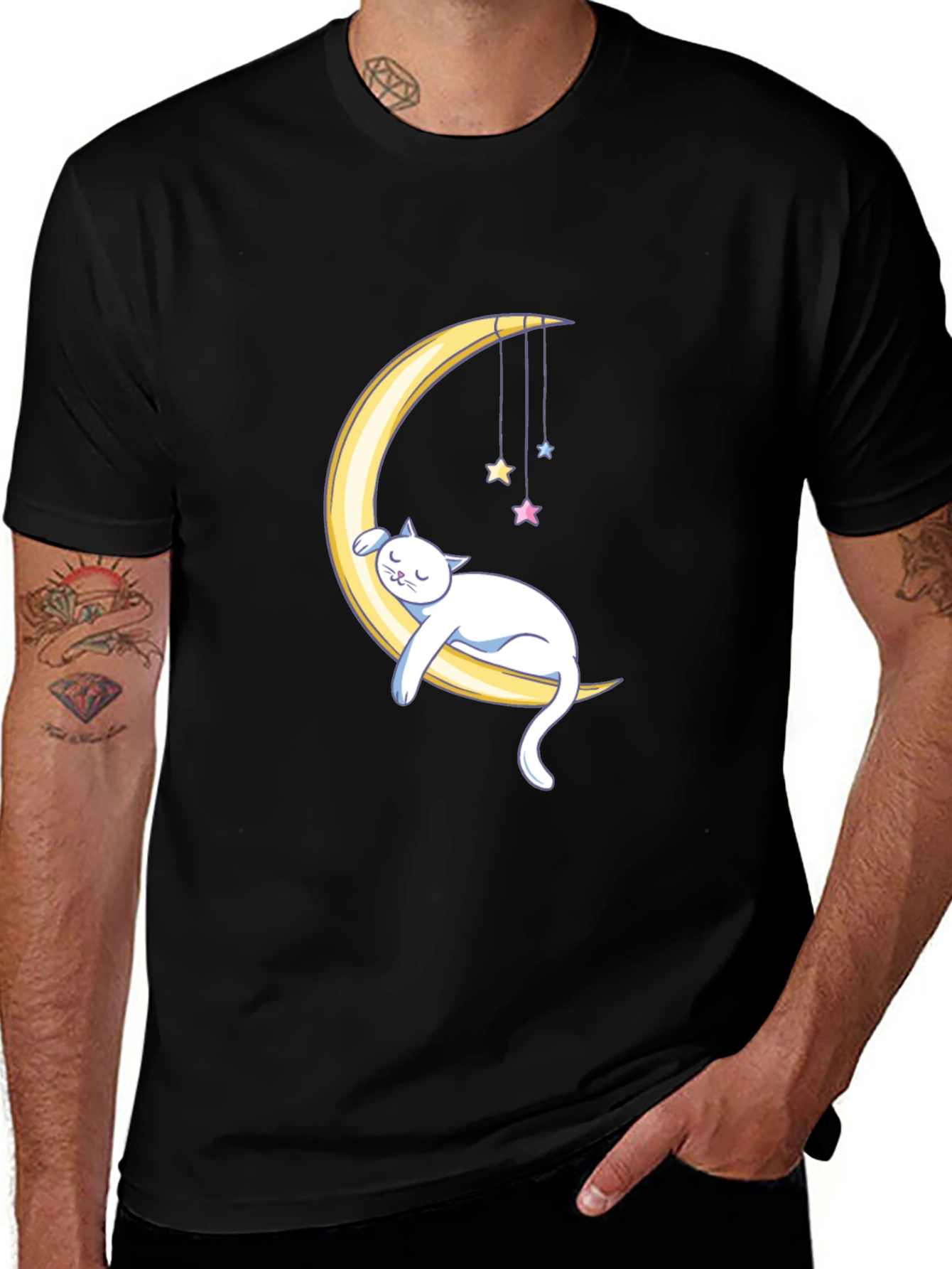 Variant 26 of Cute Cat Moon Graphic T-Shirt