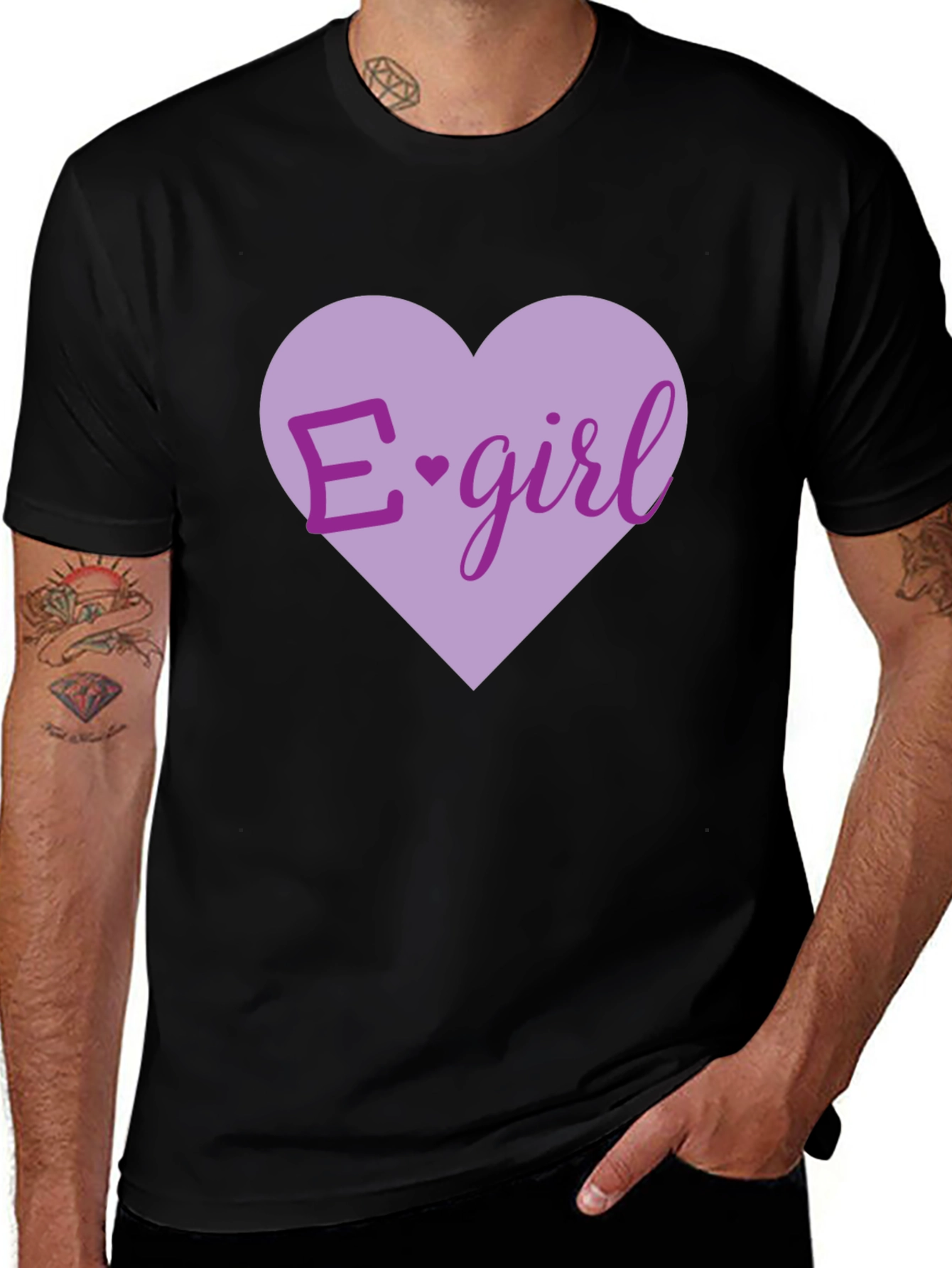 E-girl Heart T-Shirt - Black