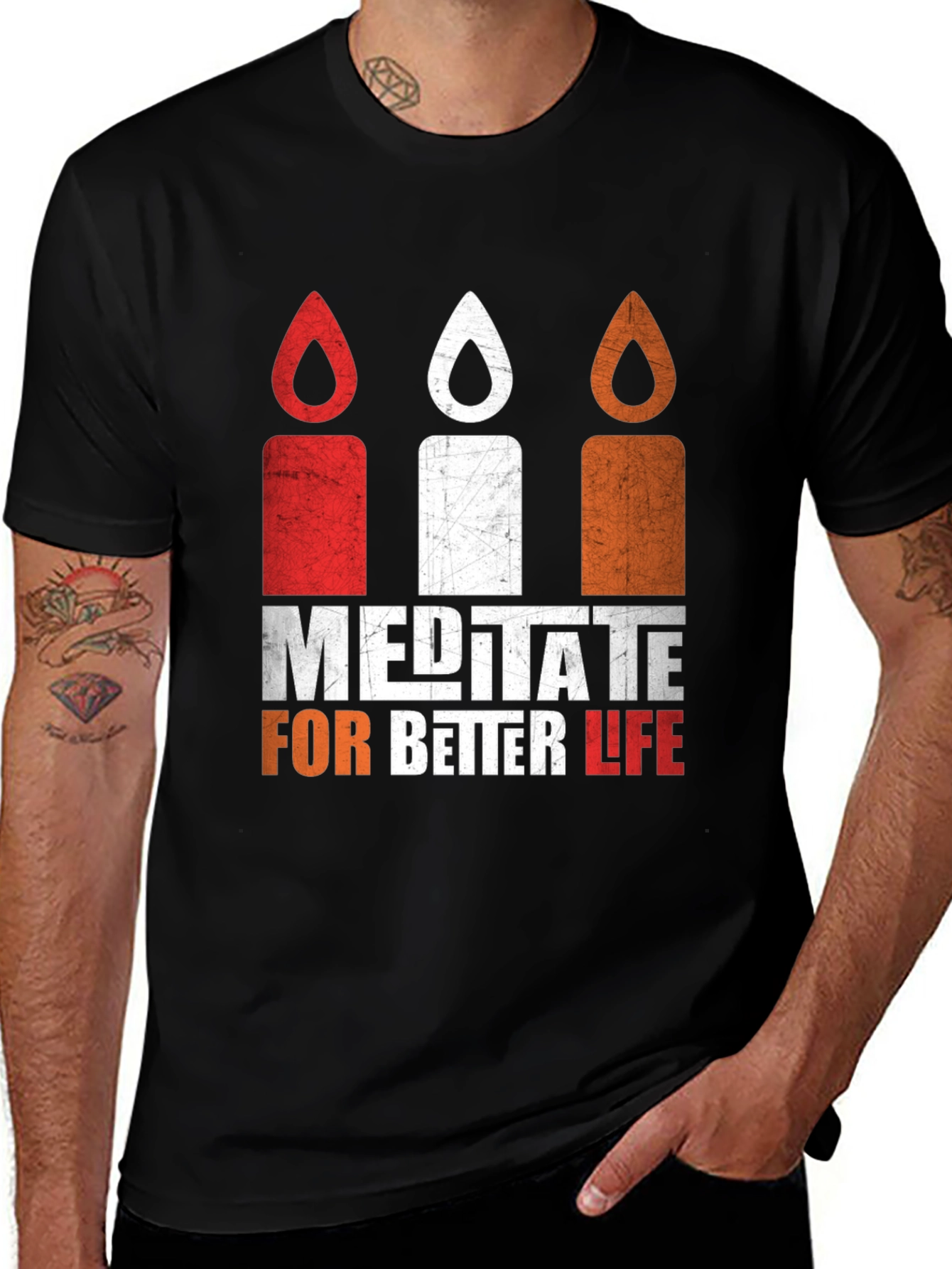 Variant 11 of Meditate for a Better Life T-Shirt