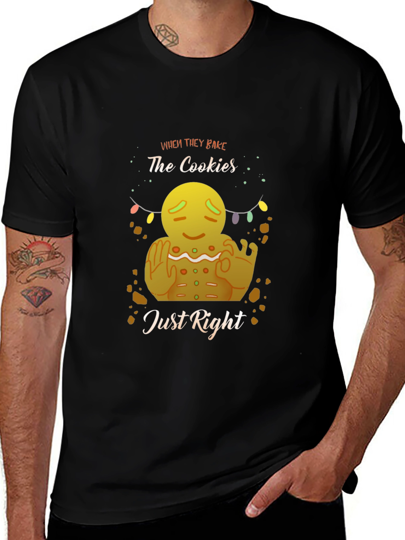 Variant 7 of Funny Gingerbread Man T-Shirt - When They Bake the Cookies Just Right
