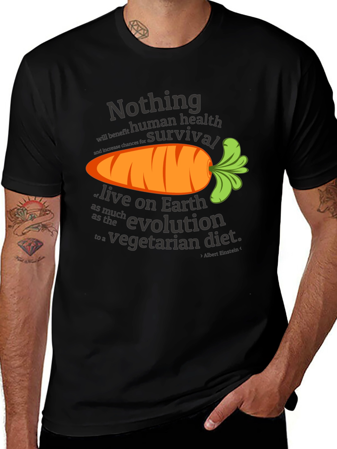 Variant 2 of Vegetarian Diet T-Shirt - Human Health & Survival