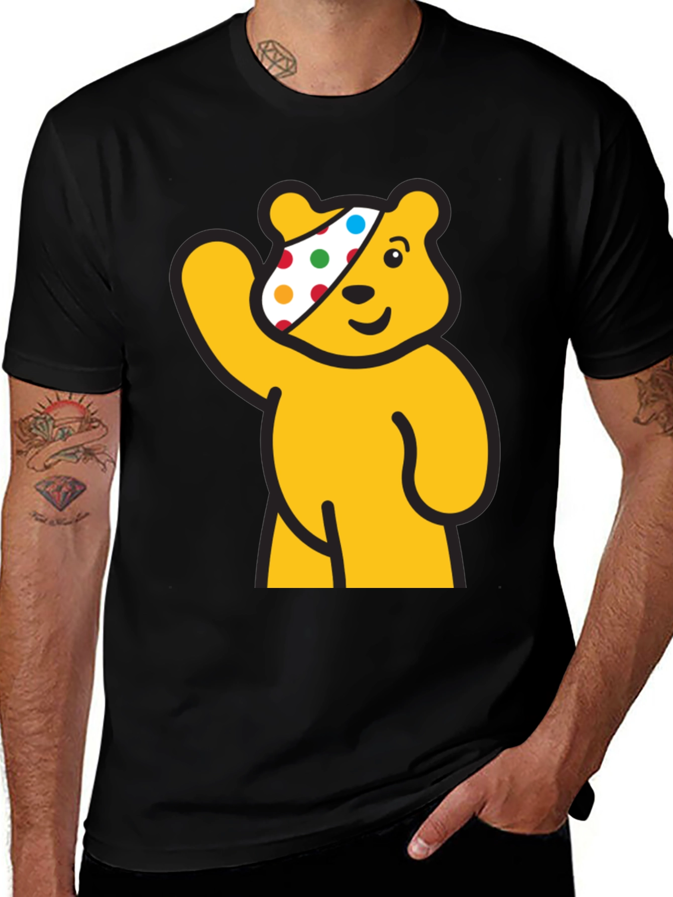 Variant 30 of Pudsey Bear Graphic Tee - Black