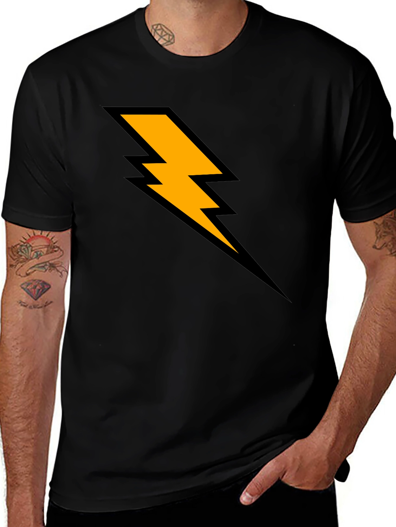 Variant 11 of Lightning Bolt Graphic T-Shirt - Black