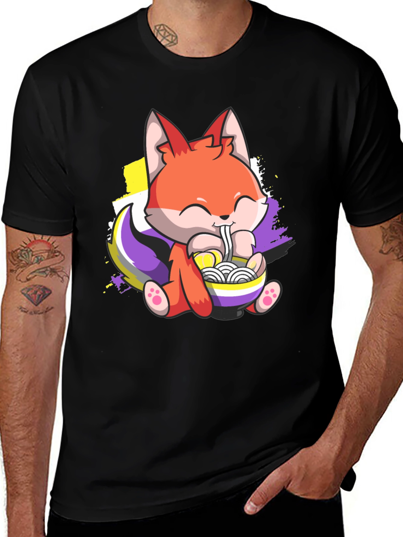 Variant 8 of Cute Fox Ramen Lover T-Shirt