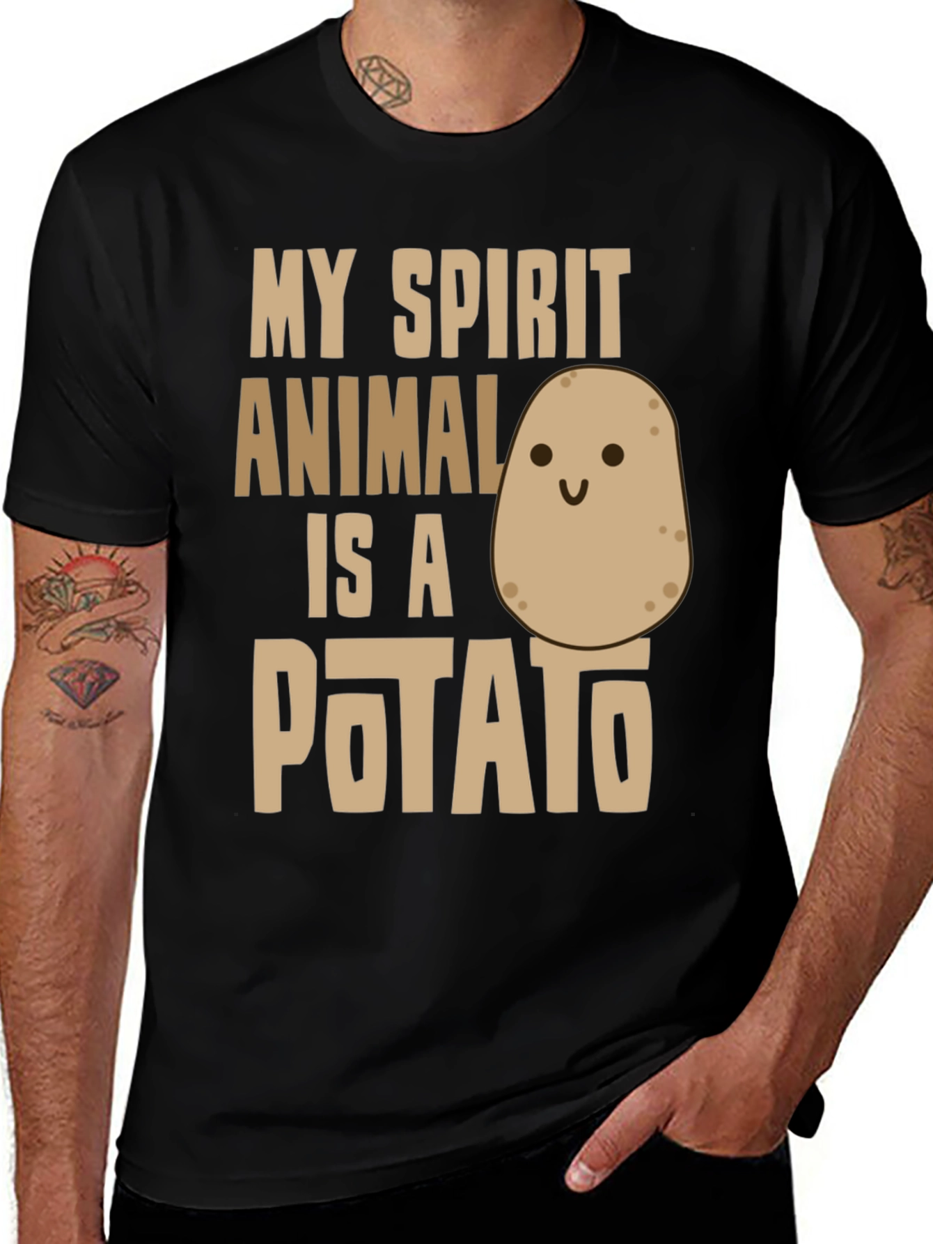 Variant 6 of My Spirit Animal Is A Potato Funny Graphic Tee