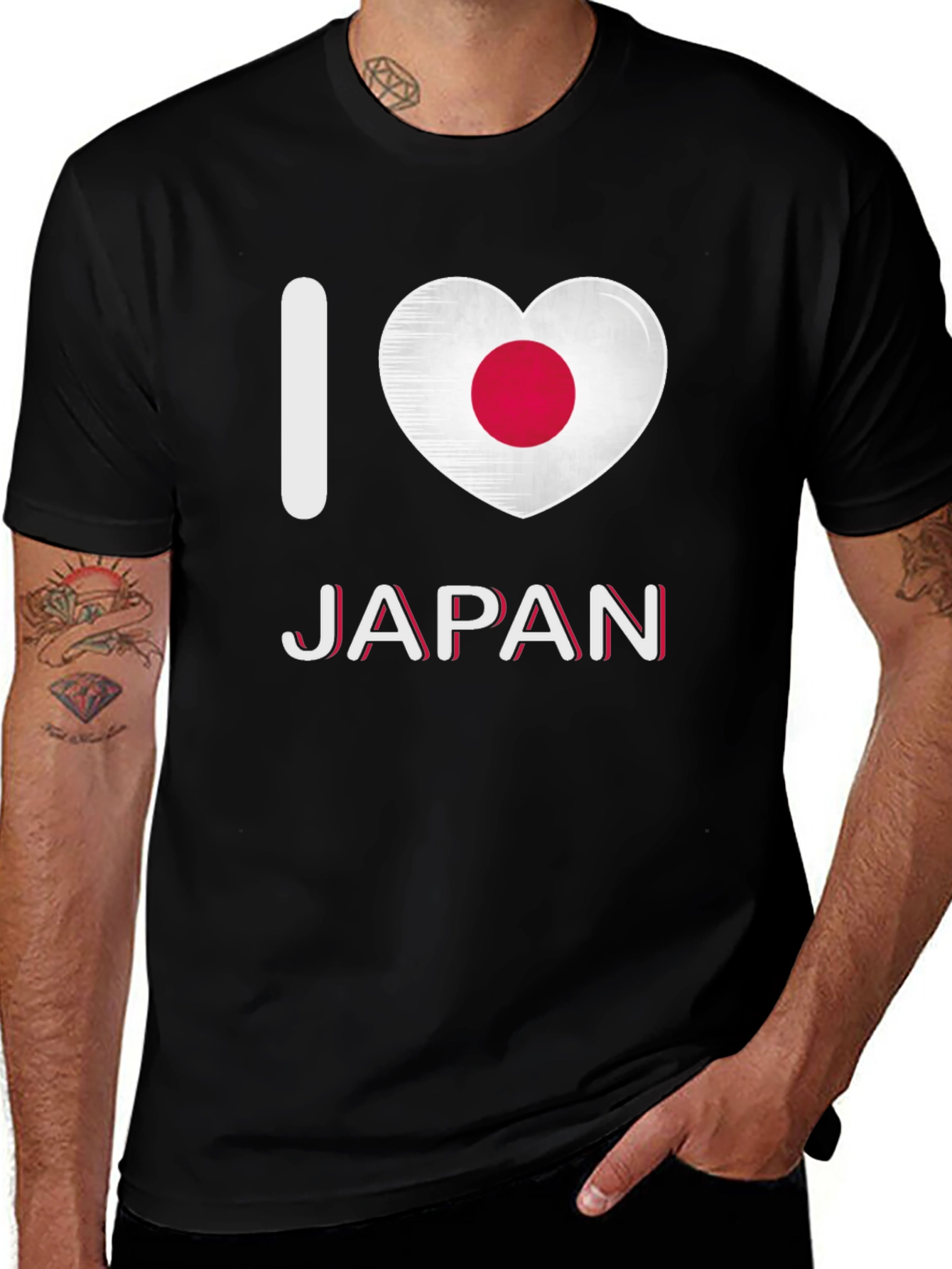 I Love Japan T-Shirt - Black Graphic Tee