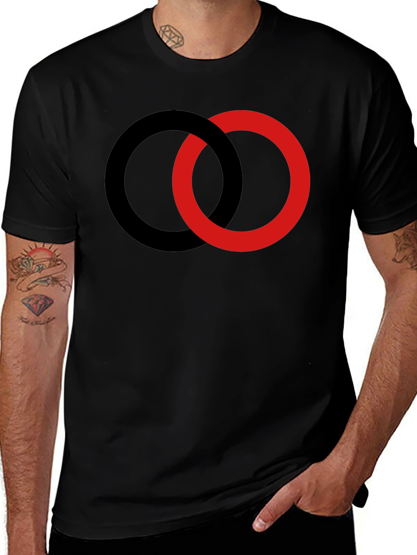 Variant 3 of Interlocking Circles Graphic Tee - Bold Design