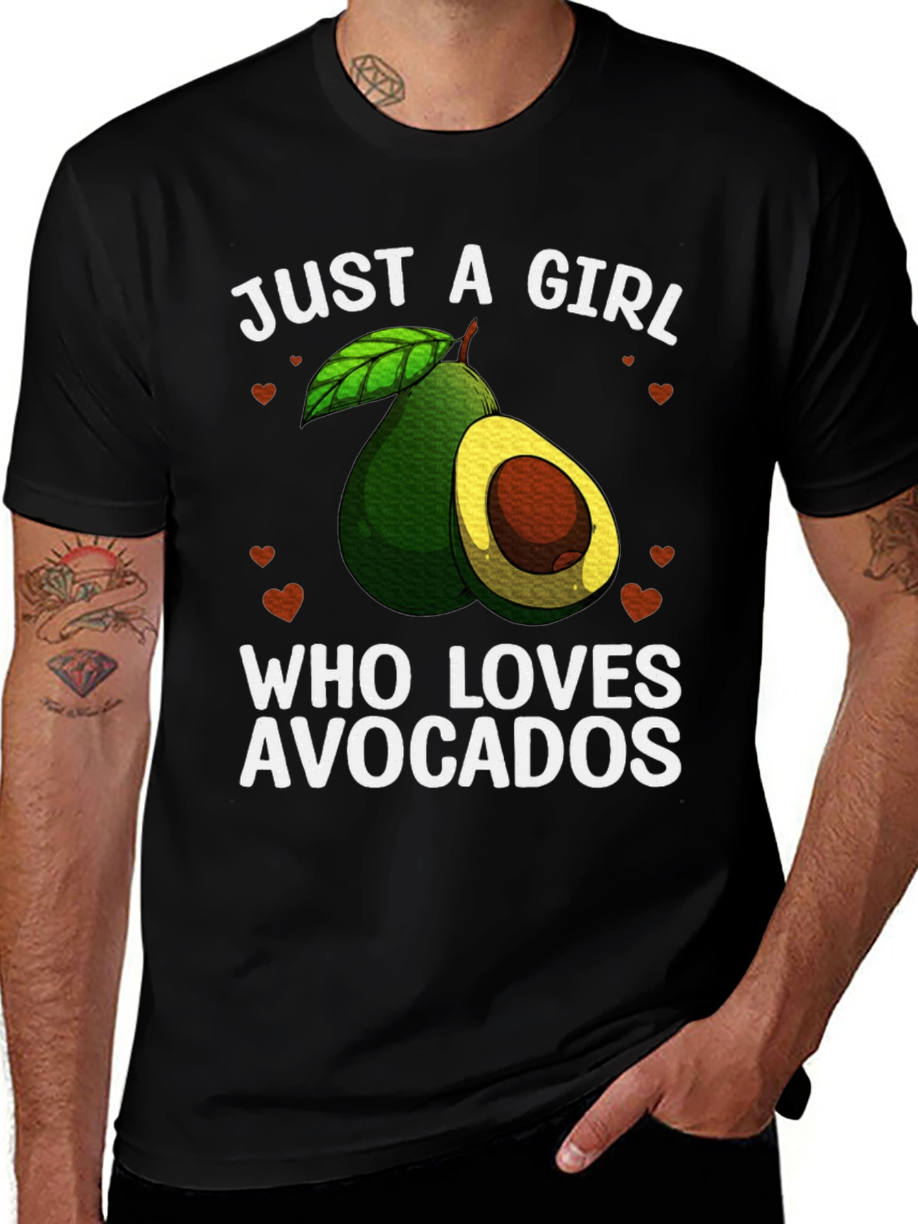 Variant 18 of Avocado Lover's Black Graphic Tee