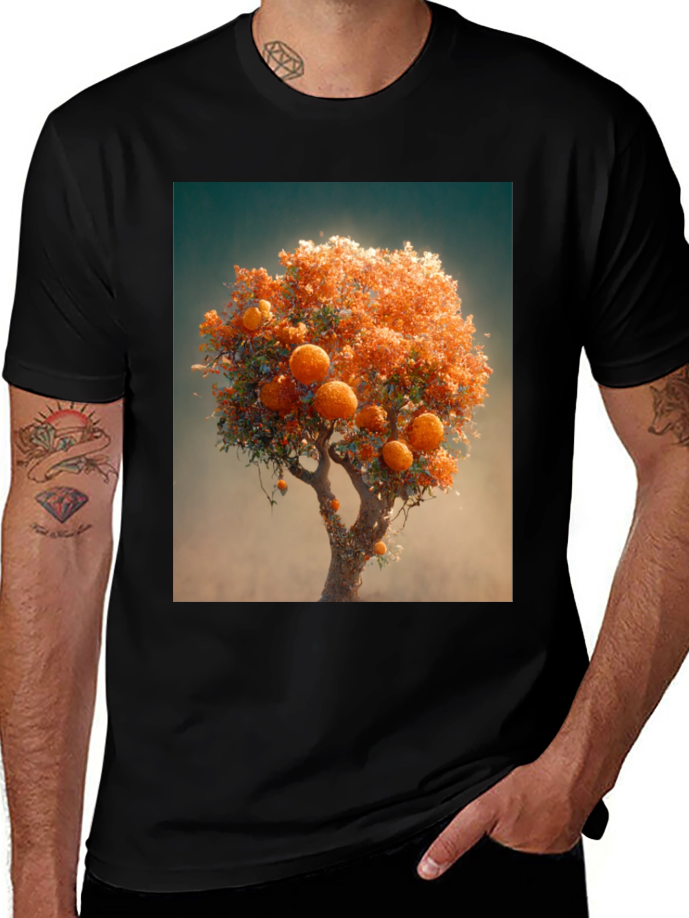 Variant 24 of Orange Tree Graphic T-Shirt