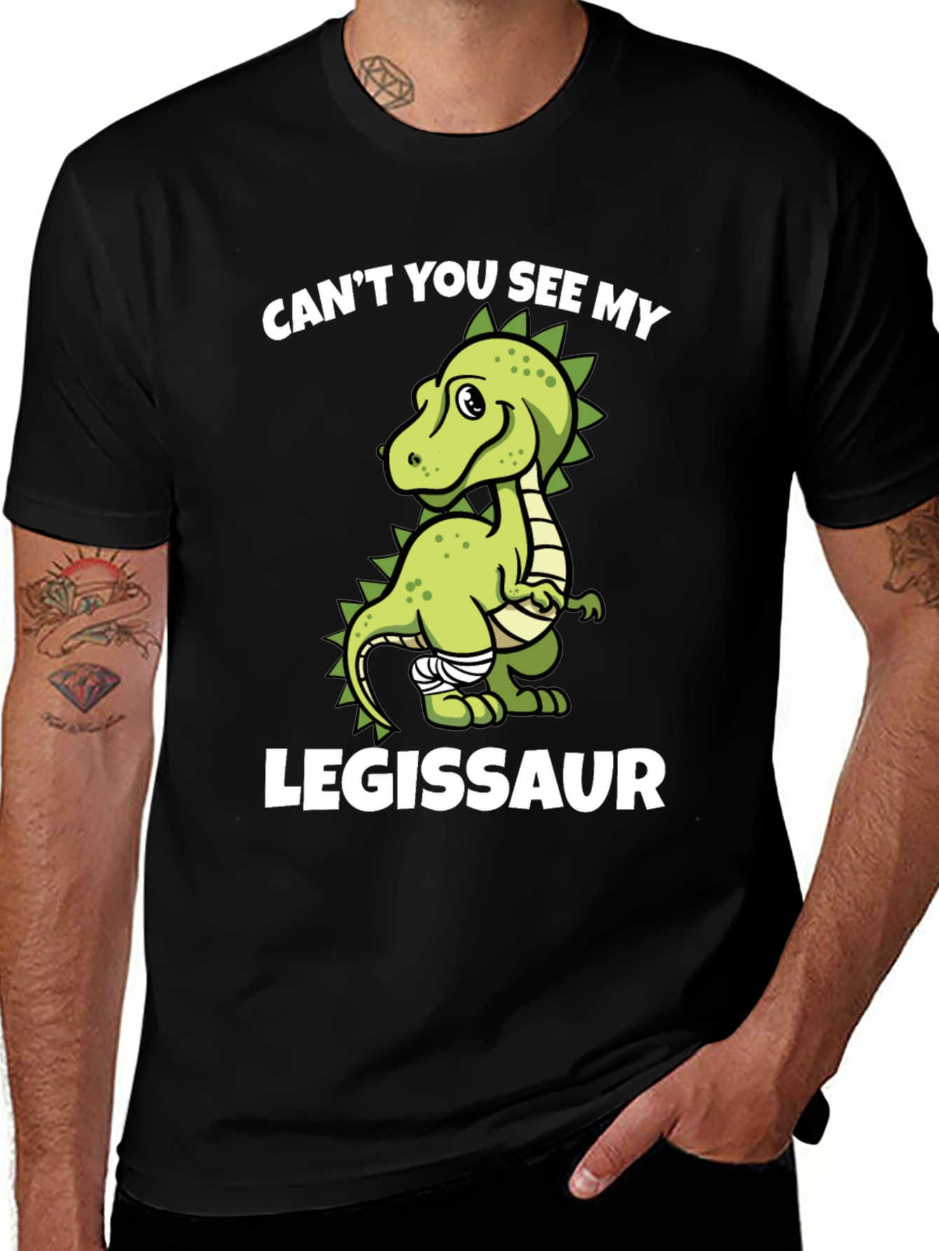Variant 16 of Legissaur T-Shirt - Funny Dinosaur Injury Tee