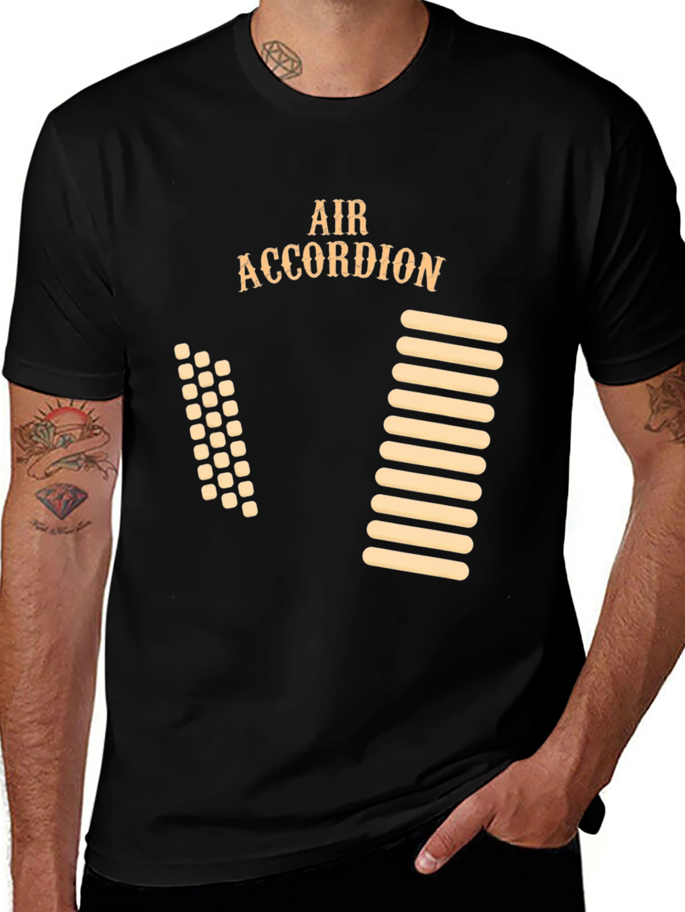 Variant 8 of Air Accordion Graphic Tee - Music Lover T-Shirt