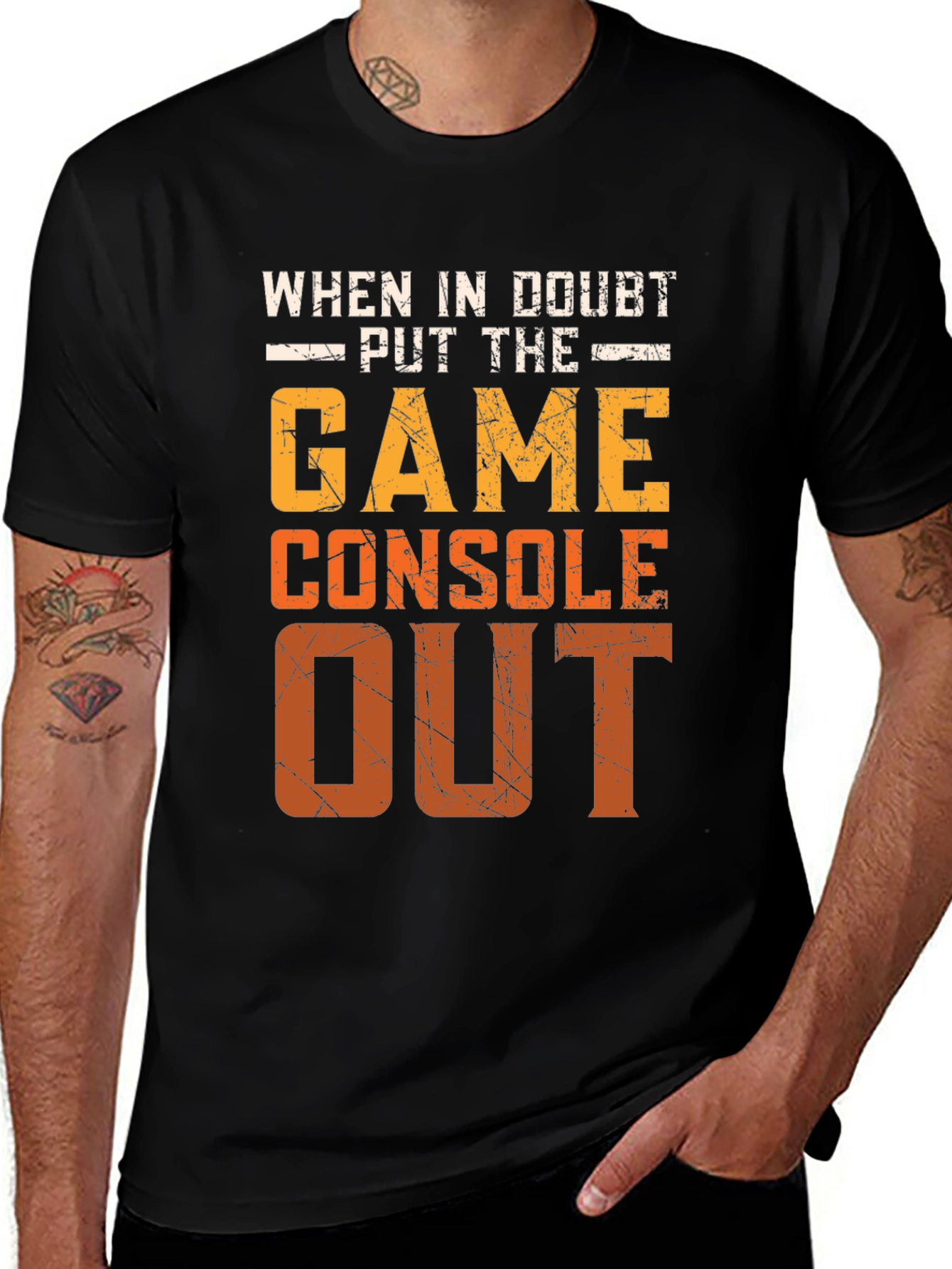 Variant 27 of Gamer T-Shirt - When in Doubt Game Console Out