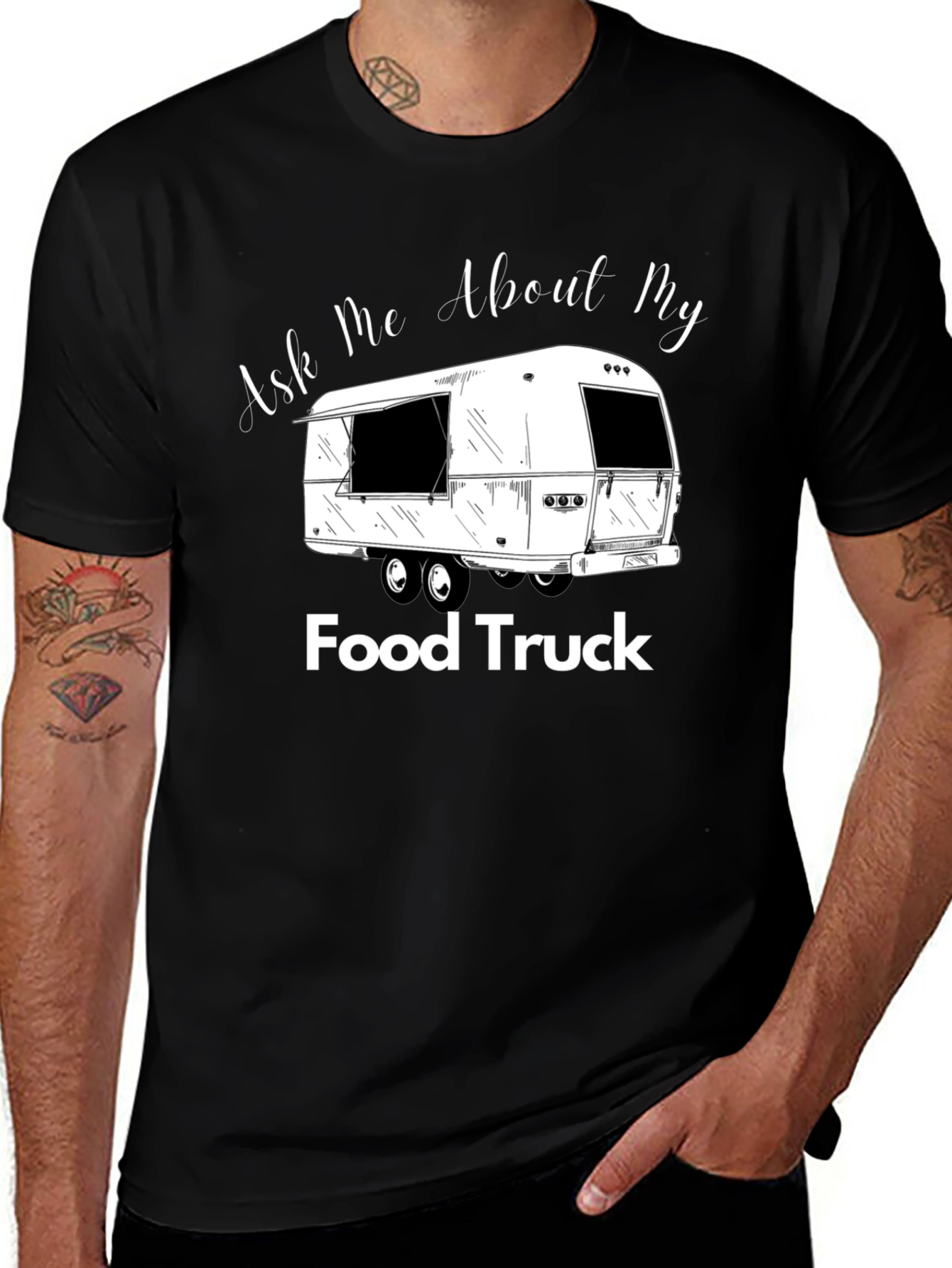 Variant 9 of Ask Me About My Food Truck Graphic Tee - Unisex