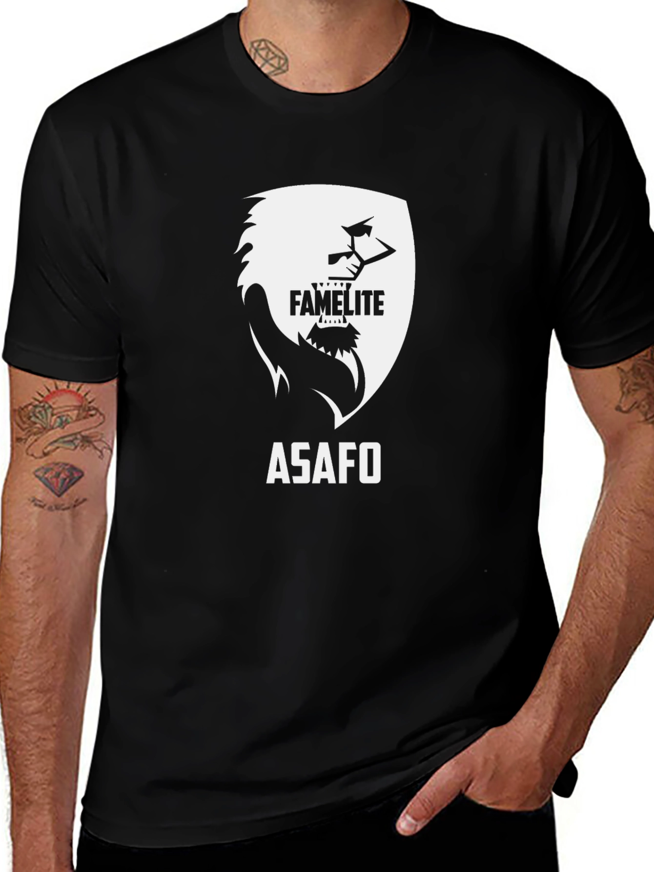 Variant 16 of Famelite Asafo Black T-Shirt