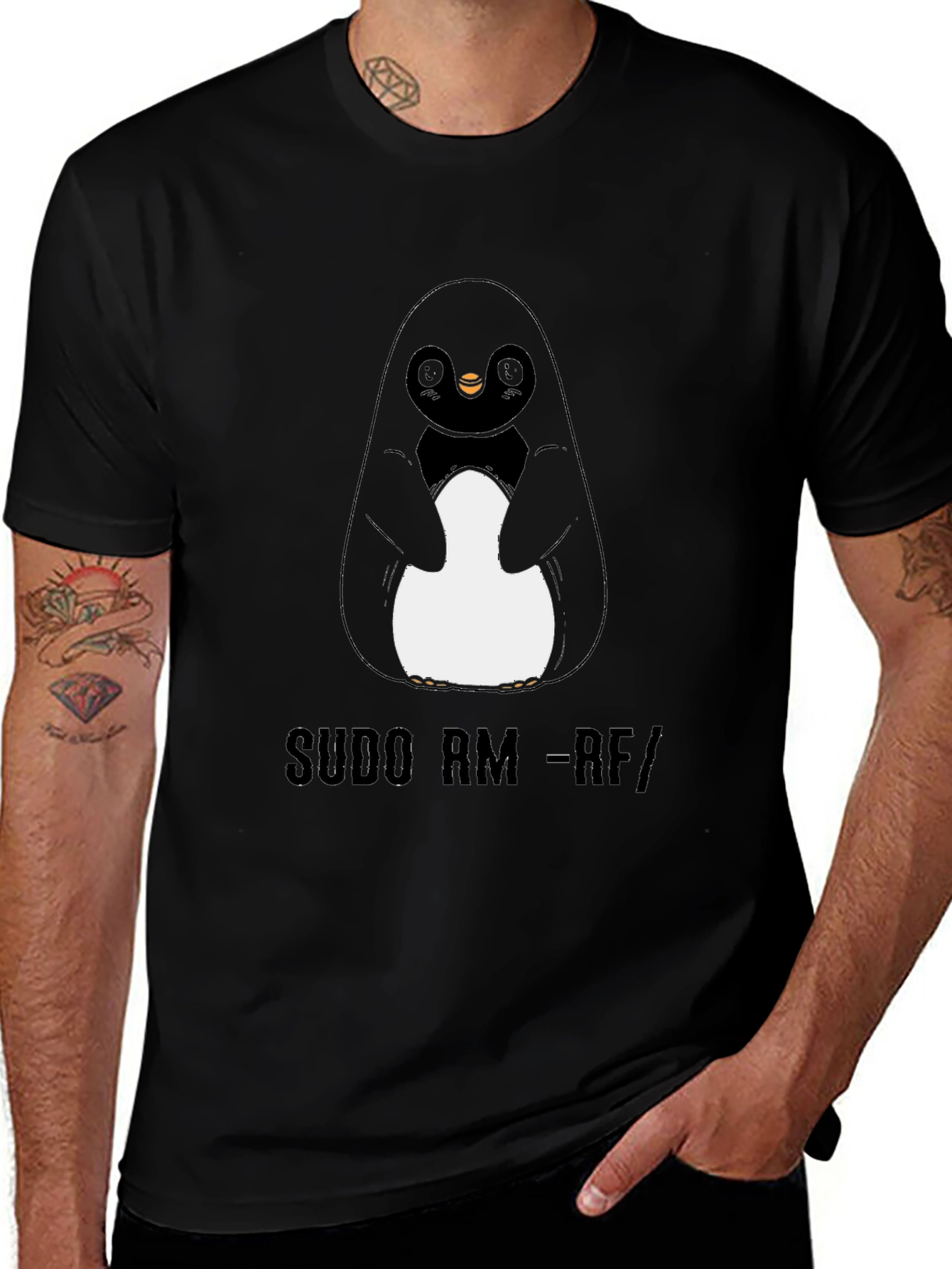 Linux Penguin T-Shirt - Sudo RM -RF/