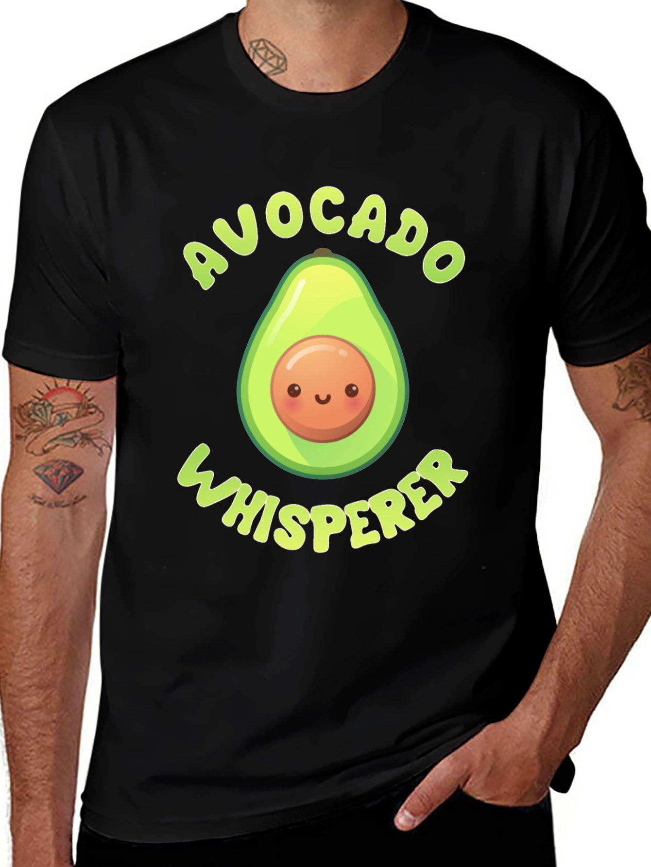 Variant 17 of Avocado Whisperer Graphic T-Shirt - Cute Foodie Tee
