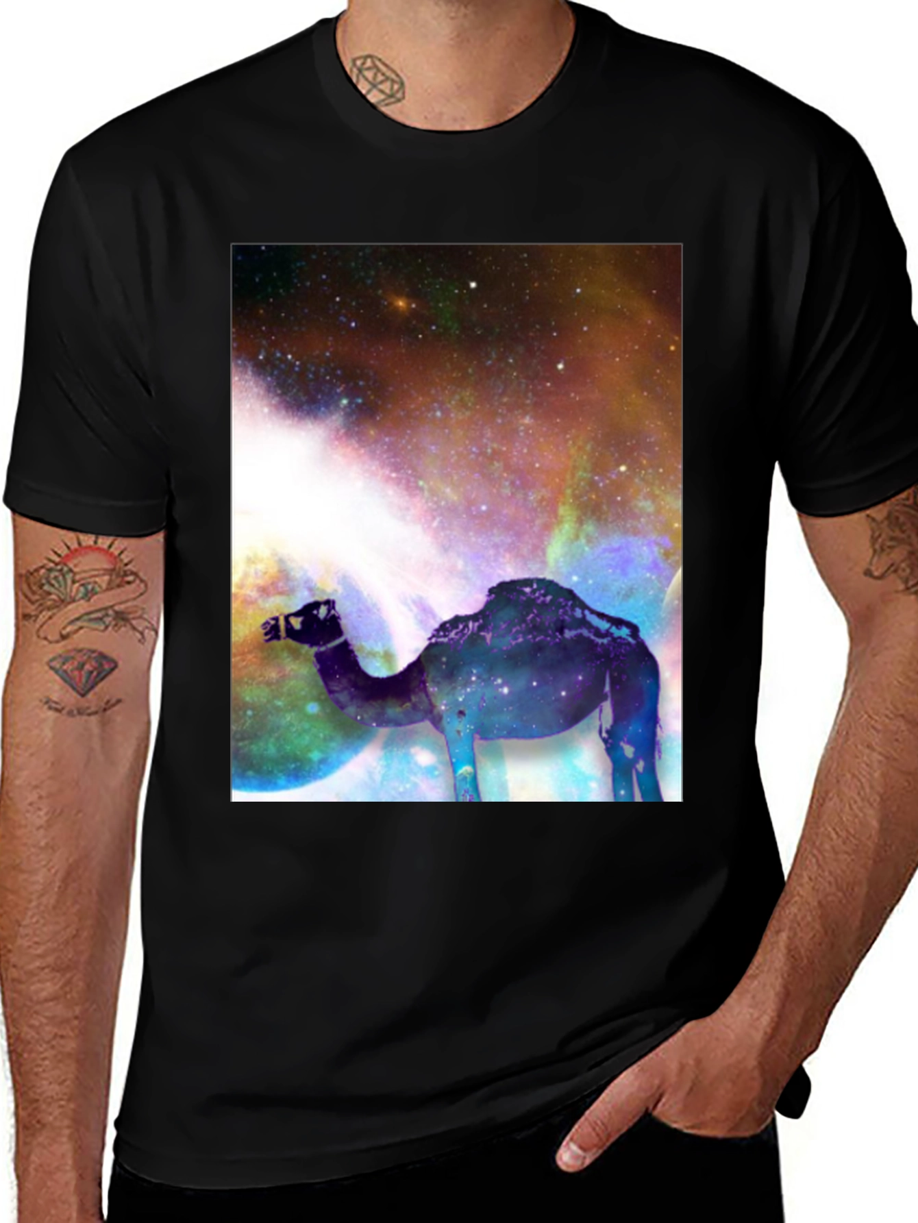 Variant 27 of Galaxy Camel T-Shirt - Unique Space Animal Tee