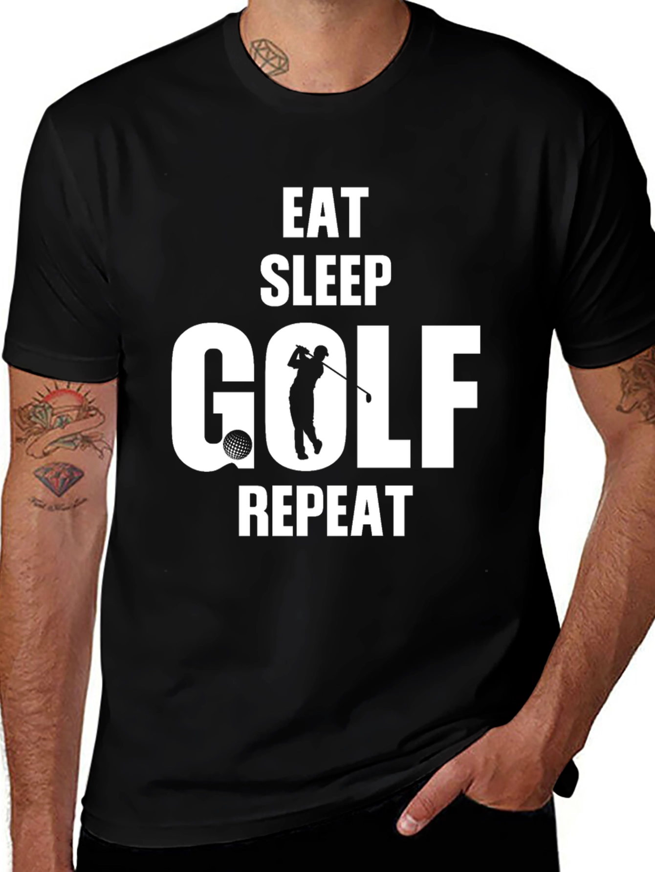 Variant 23 of Eat Sleep Golf Repeat T-Shirt