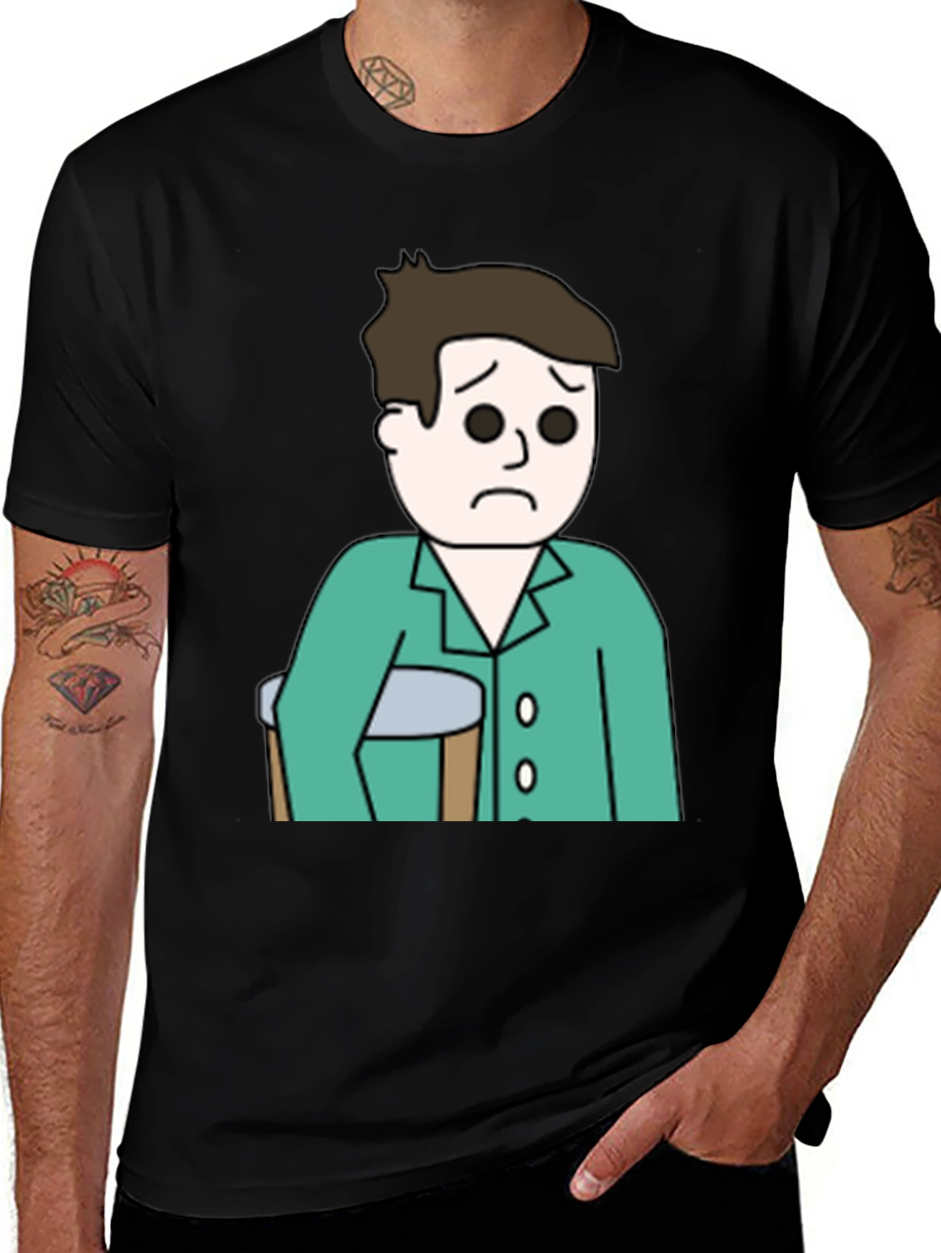 Variant 18 of Sad Cartoon Character T-Shirt