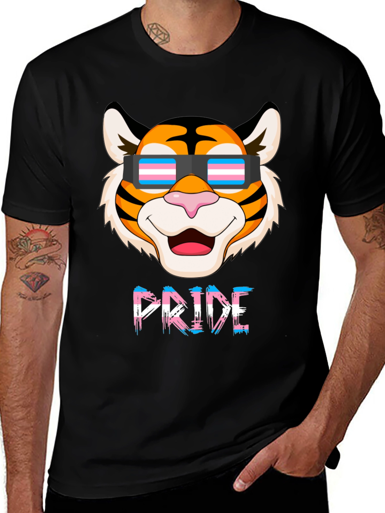 Variant 6 of Transgender Pride Tiger T-Shirt