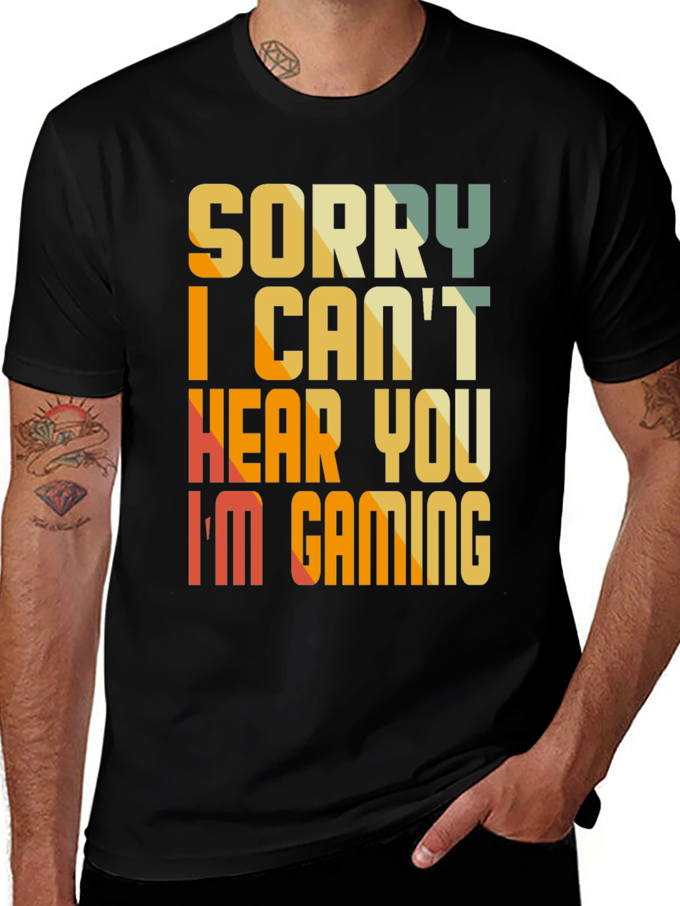 Variant 22 of Gamer T-Shirt - Sorry I Can't Hear You I'm Gaming