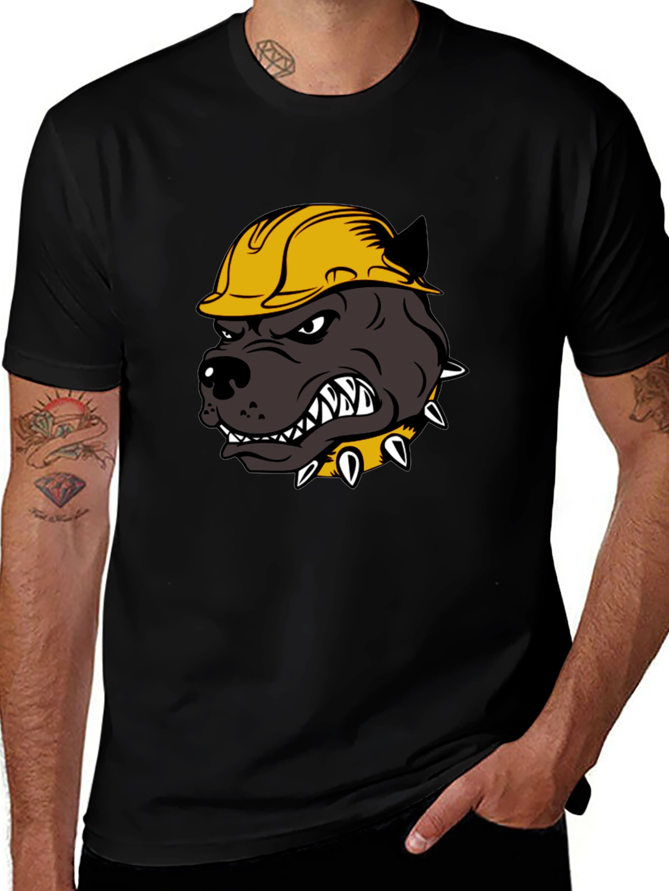 Variant 15 of Dog Construction Worker Graphic Tee