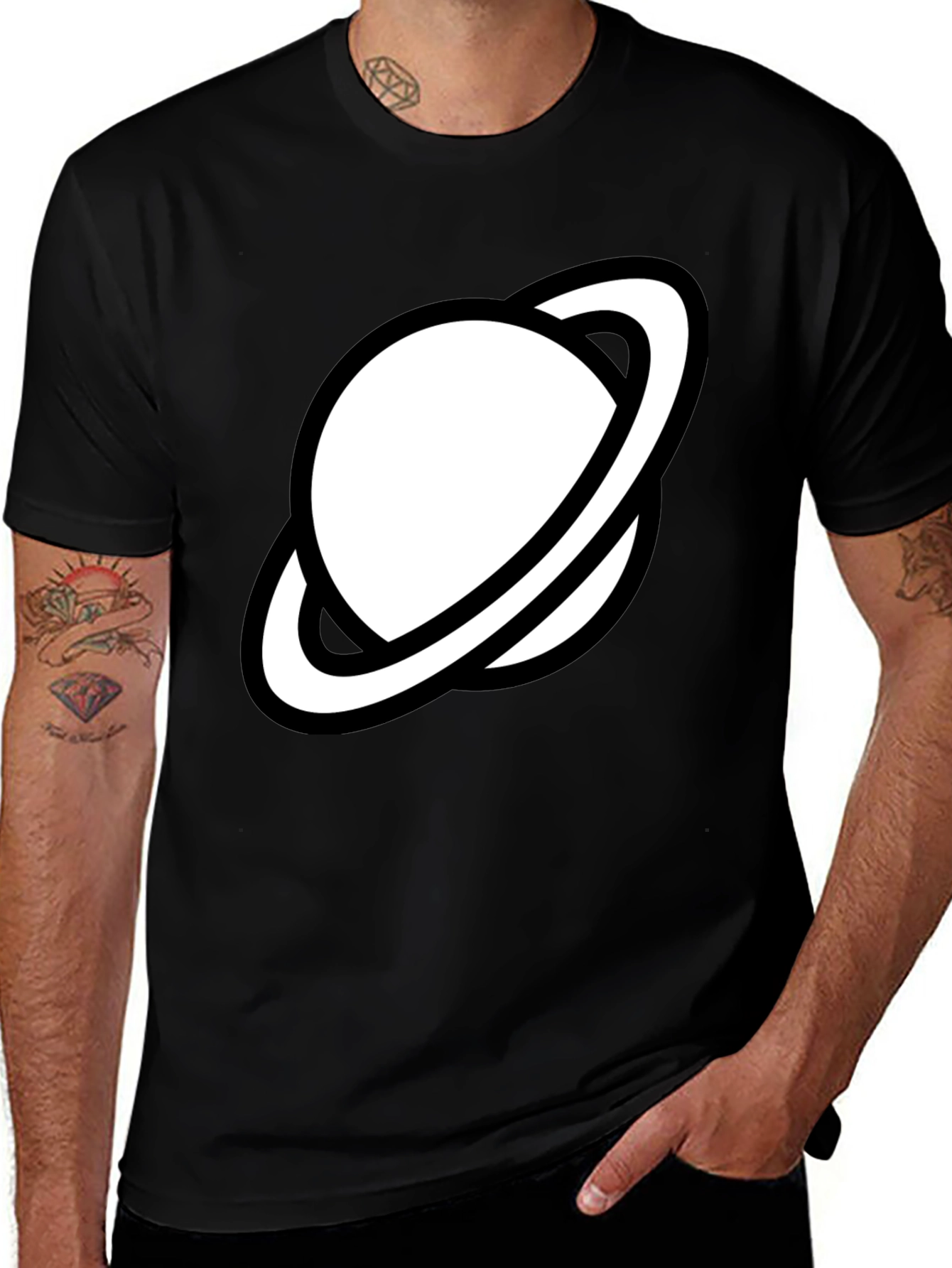 Variant 30 of Planet Graphic Black T-Shirt