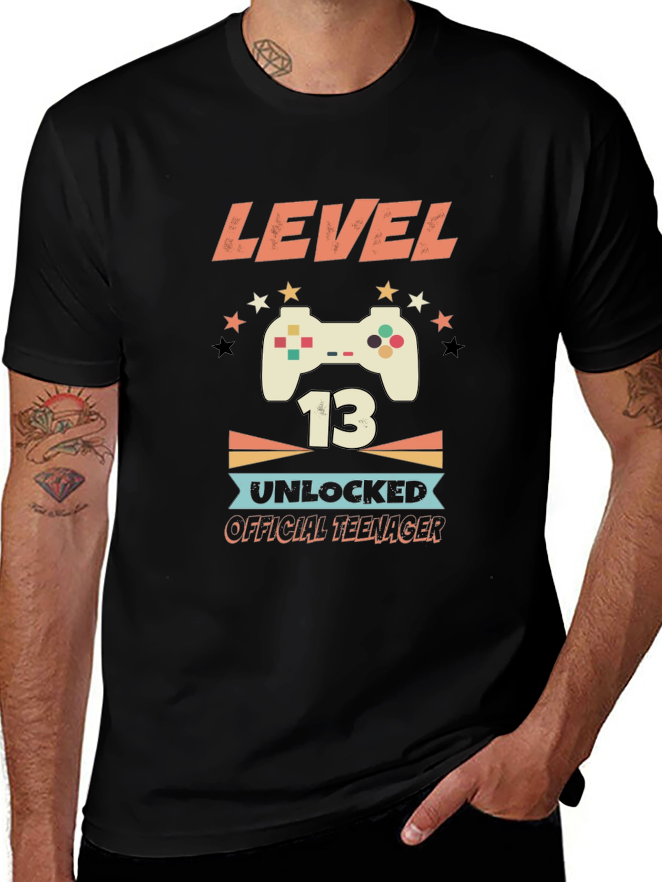 Variant 2 of Level 13 Unlocked Teenager Graphic Tee