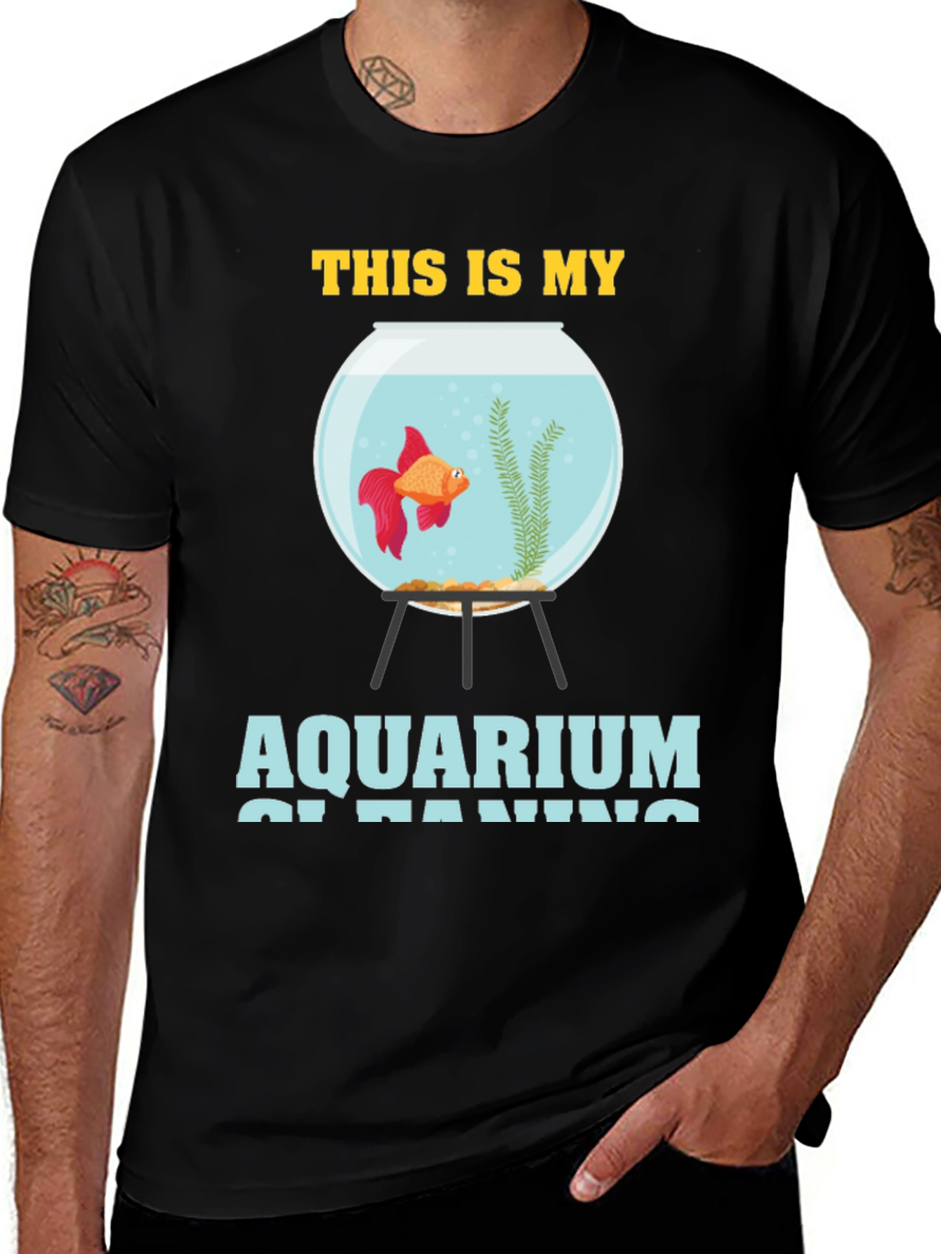 Variant 27 of Funny Aquarium Cleaning T-Shirt