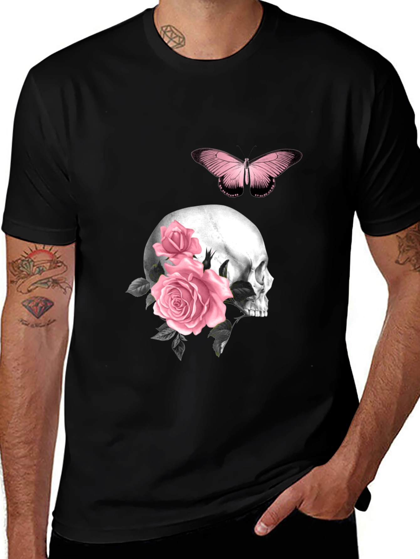 Variant 21 of Skull & Roses Graphic Tee