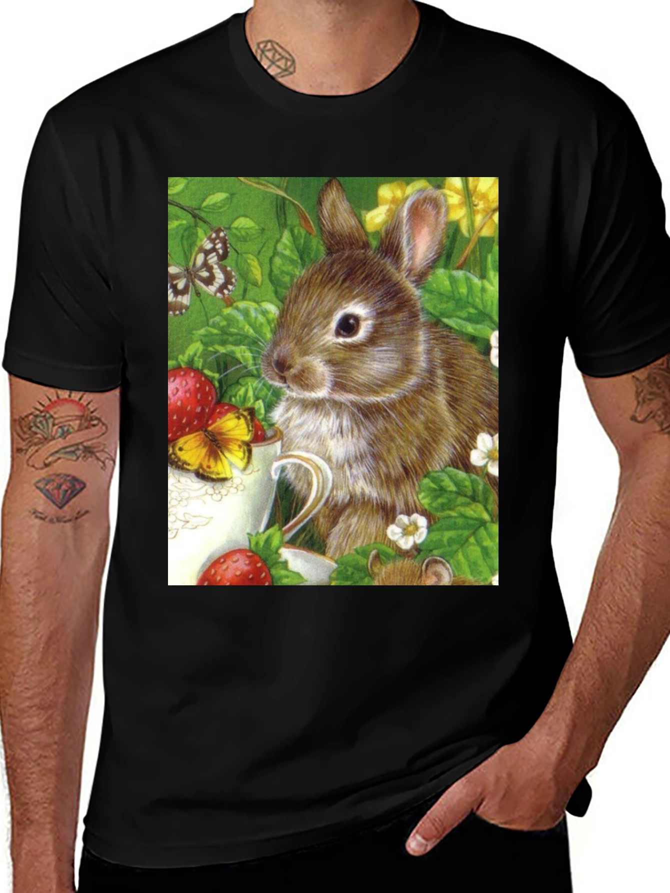 Variant 30 of Bunny & Butterfly Graphic Tee